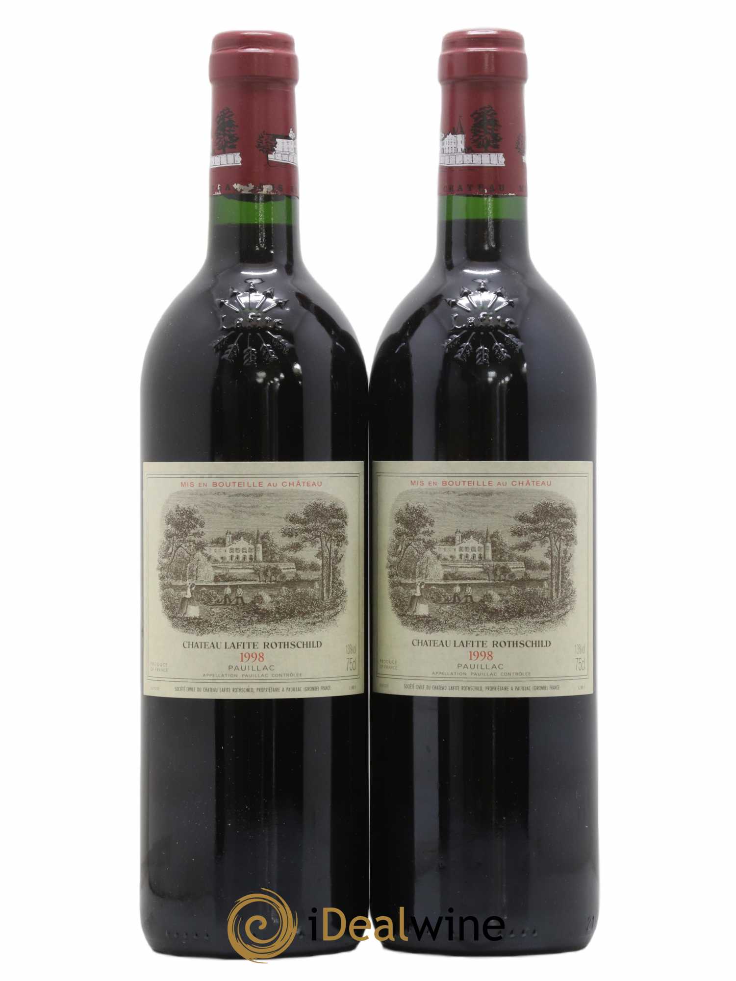 Château Lafite Rothschild 1er Grand Cru Classé 1998 - Lot de 2 bouteilles - 0