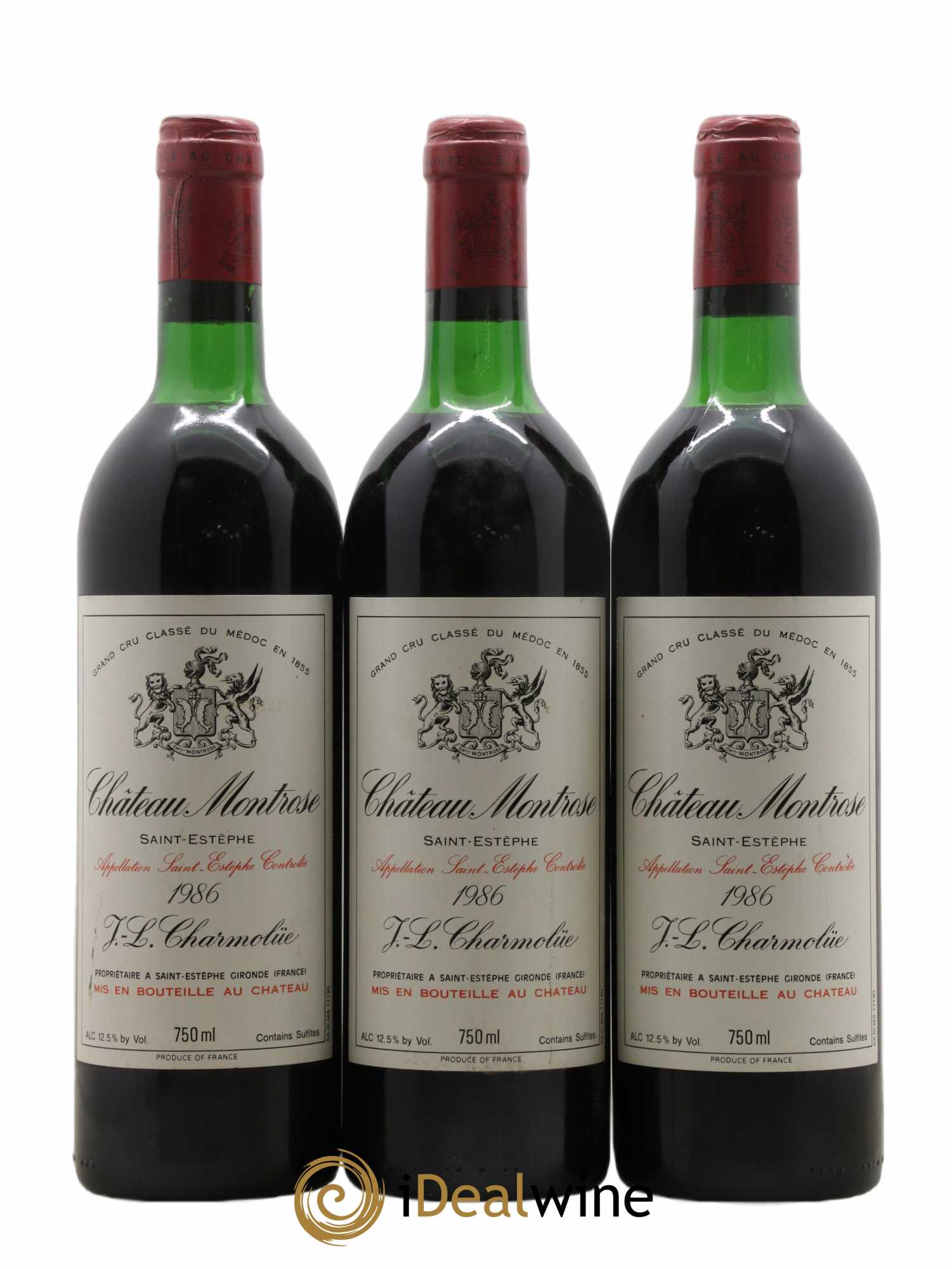 Château Montrose 2ème Grand Cru Classé 1986 - Lot de 3 bouteilles - 0