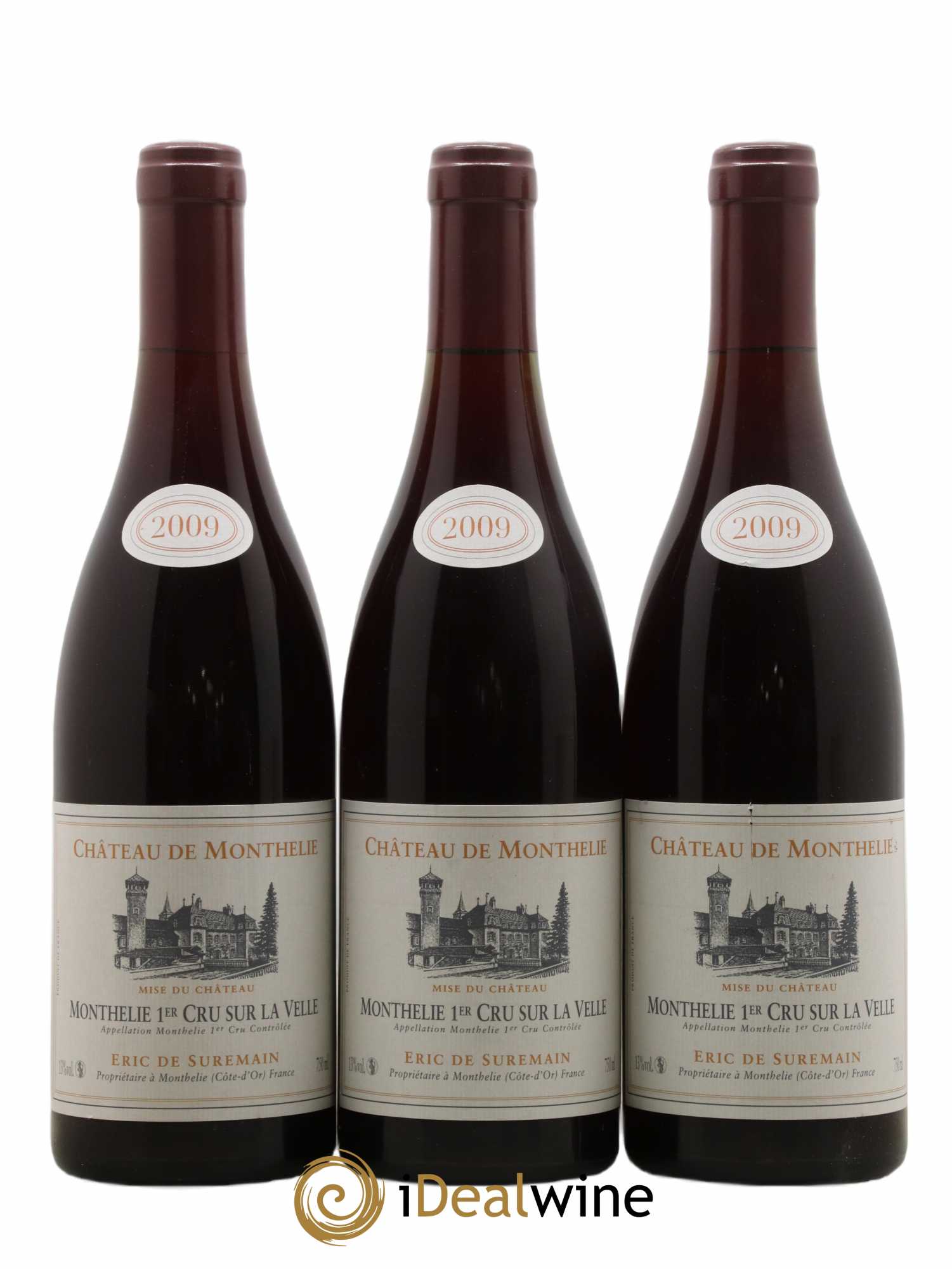 Monthélie 1er Cru Sur La Velle Château De Monthélie De Suremain 2009 - Lot de 3 bouteilles - 0