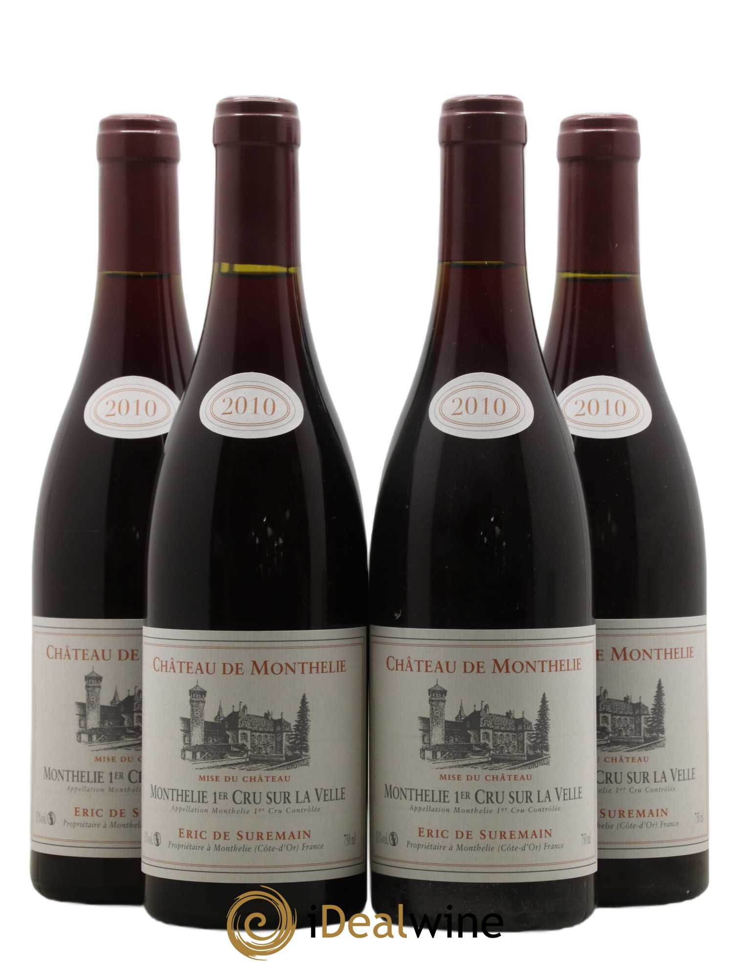 Monthélie 1er Cru Sur La Velle Château De Monthélie De Suremain 2010 - Lot de 4 bouteilles - 0