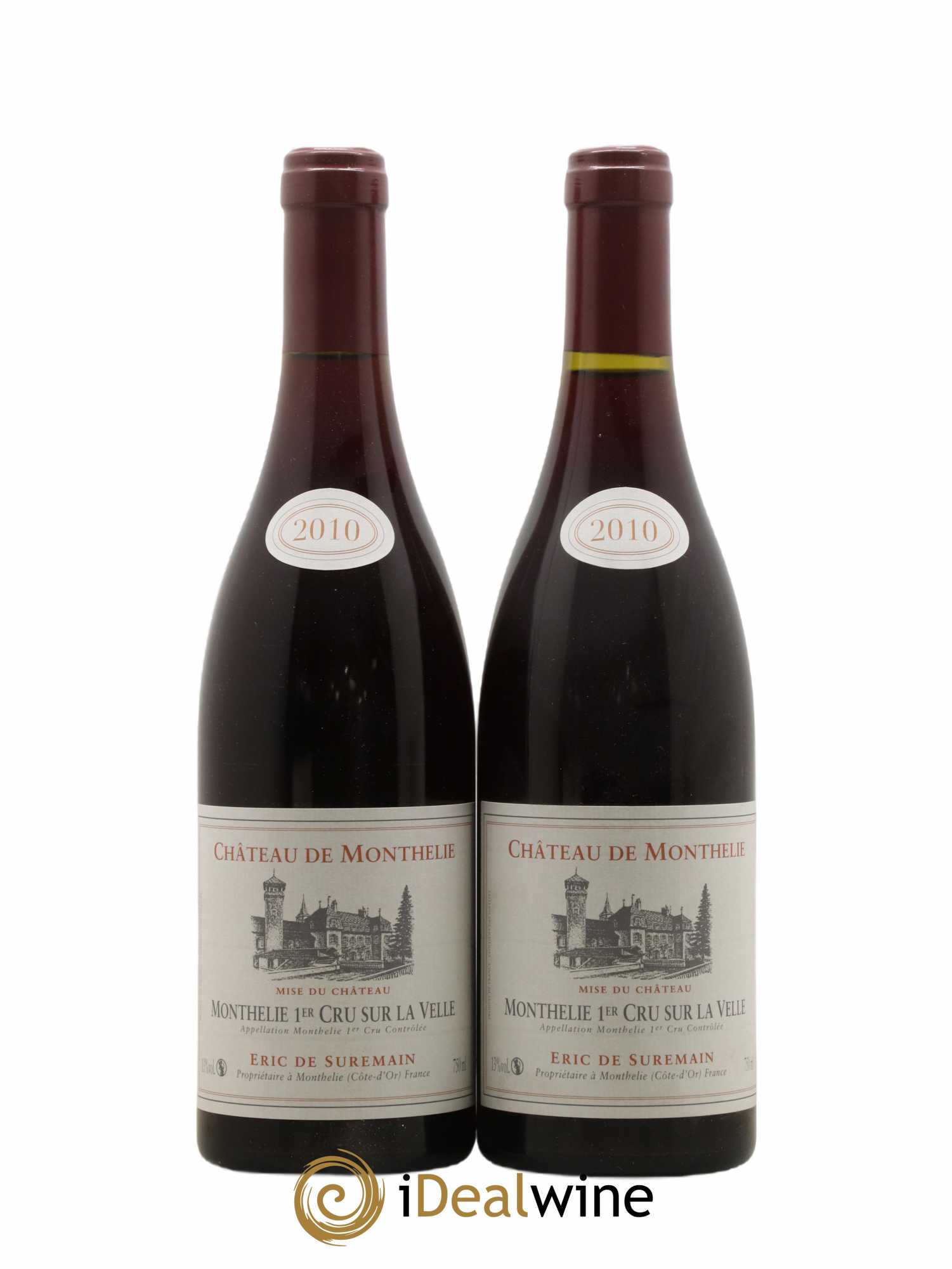 Monthélie 1er Cru Sur La Velle Château De Monthélie De Suremain 2010 - Lot de 2 bouteilles - 0