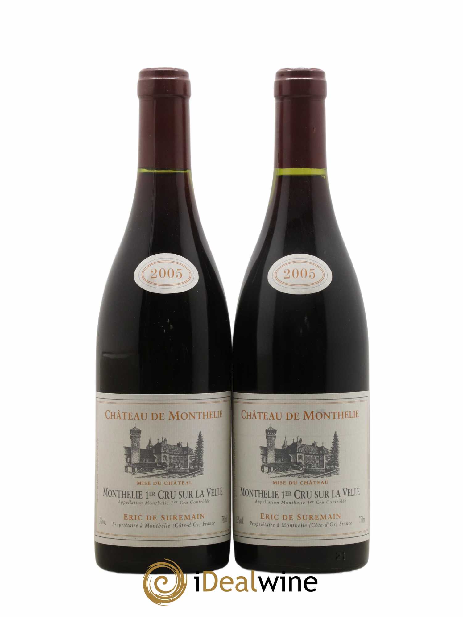 Monthélie 1er Cru Sur La Velle Château De Monthélie De Suremain 2005 - Lot de 2 bouteilles - 0