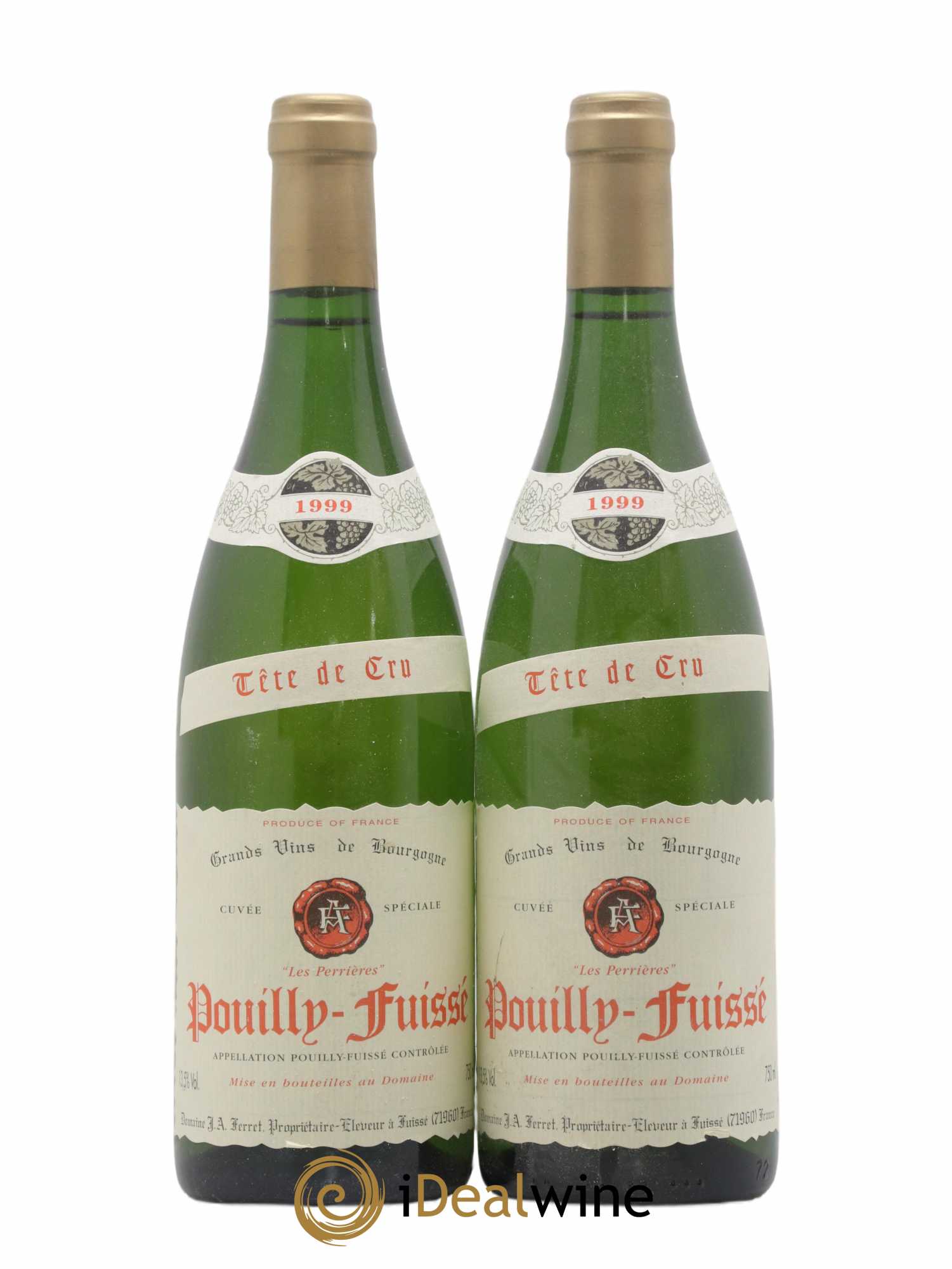 Pouilly-Fuissé Tête de Cru Les Perrières J.A. Ferret (Domaine) 1999 - Lot de 2 bouteilles - 0