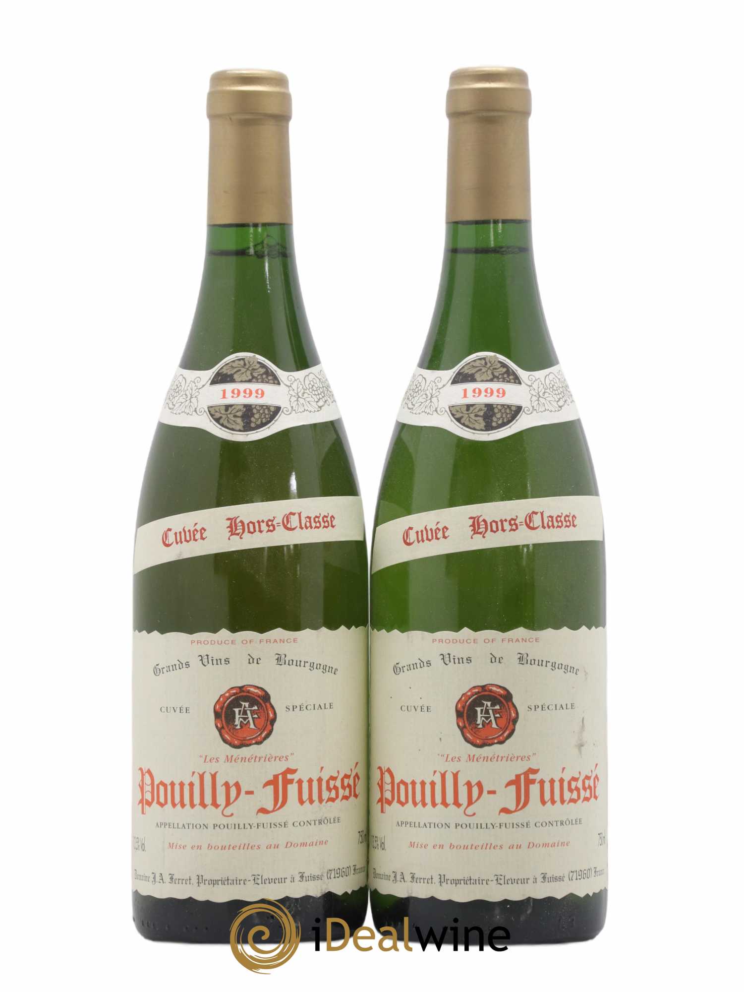 Pouilly-Fuissé 1er Cru Hors Classe Les Ménétrières J.A. Ferret (Domaine) 1999 - Lot de 2 bouteilles - 0