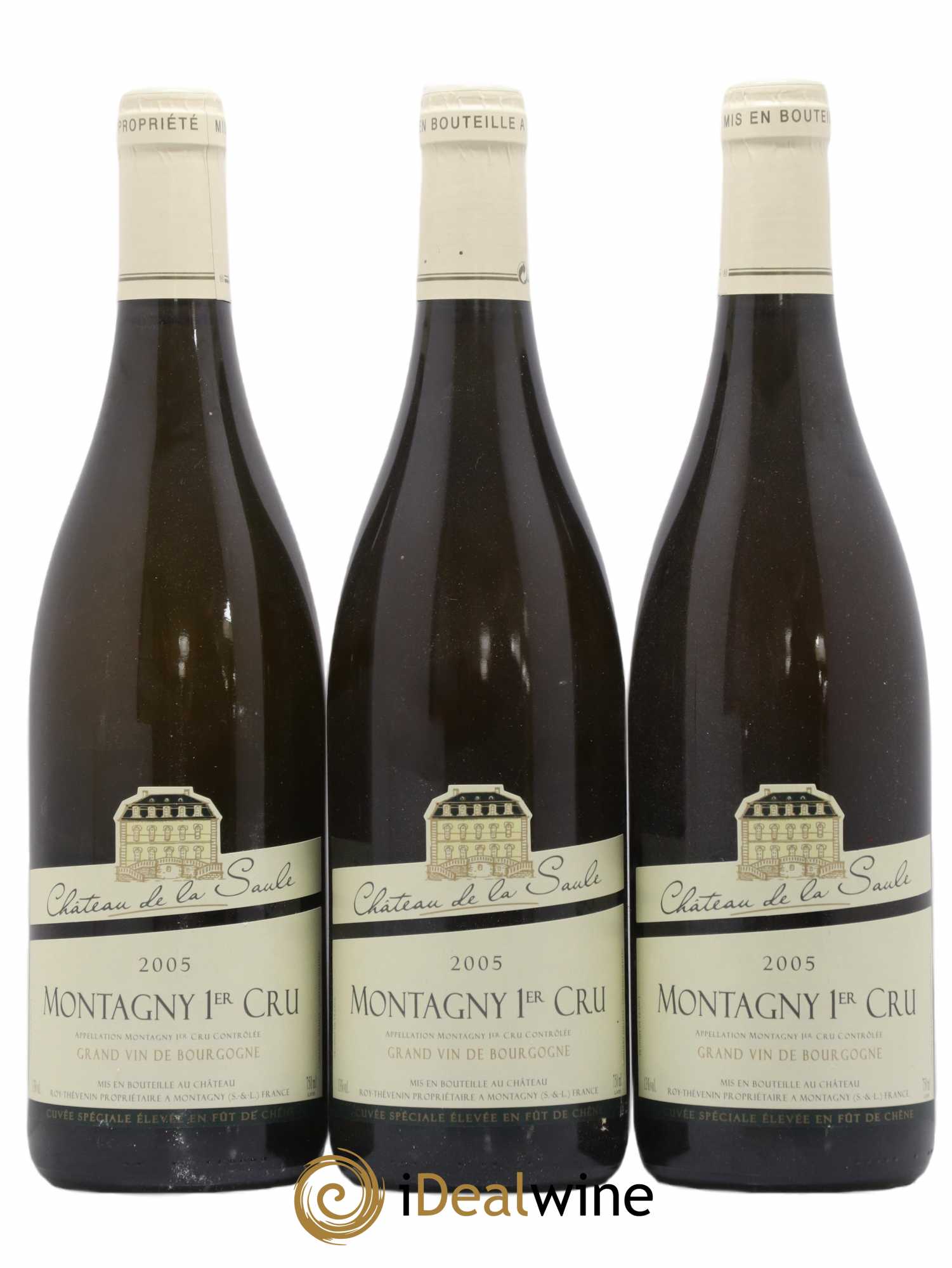 Montagny 1er Cru Château de la Saule Roger Thevenin 2005 - Lotto di 3 bottiglie - 0
