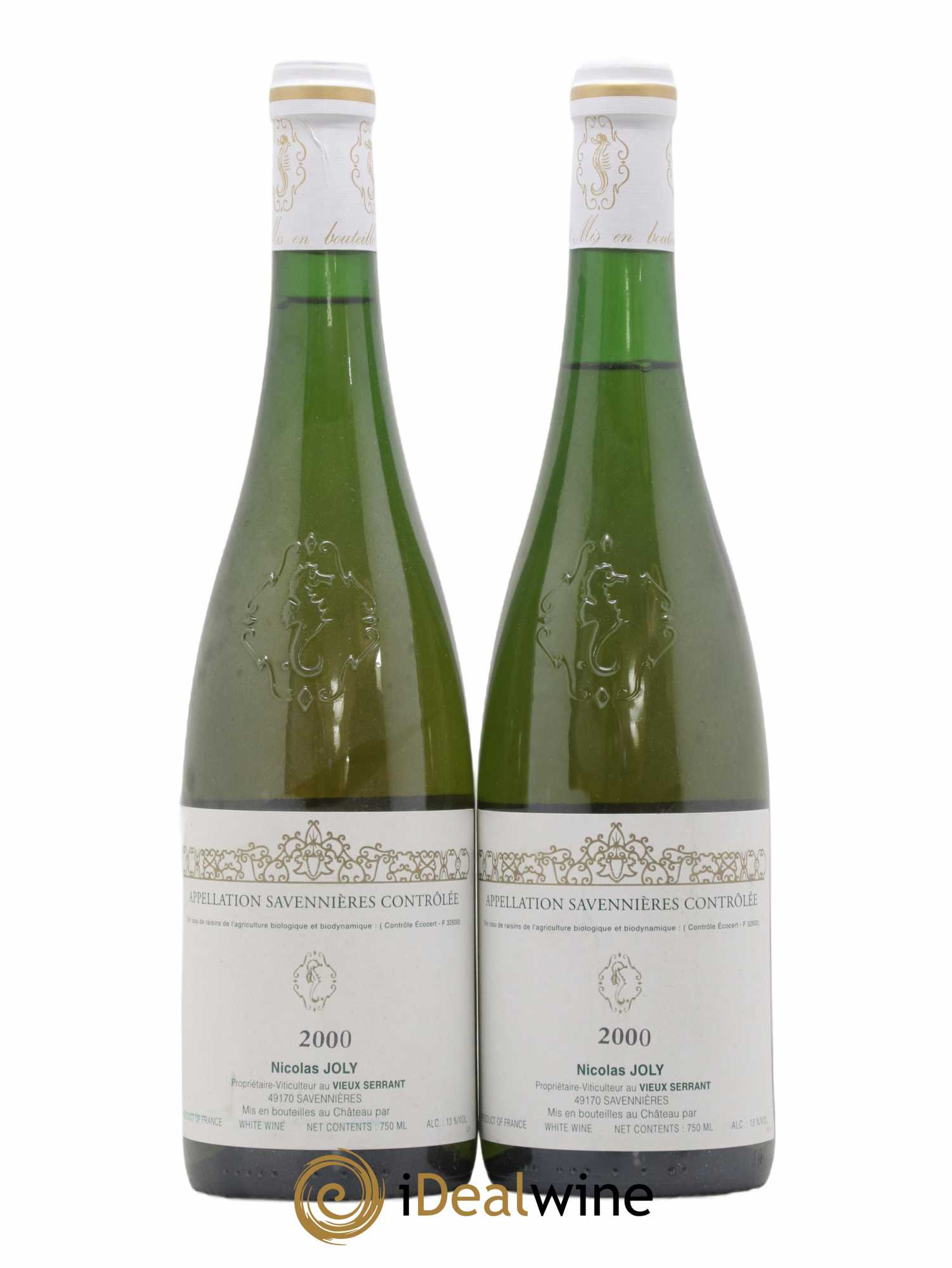 Savennières Vignobles de la Coulée de Serrant - Nicolas Joly 2000 - Lot de 2 bouteilles - 0