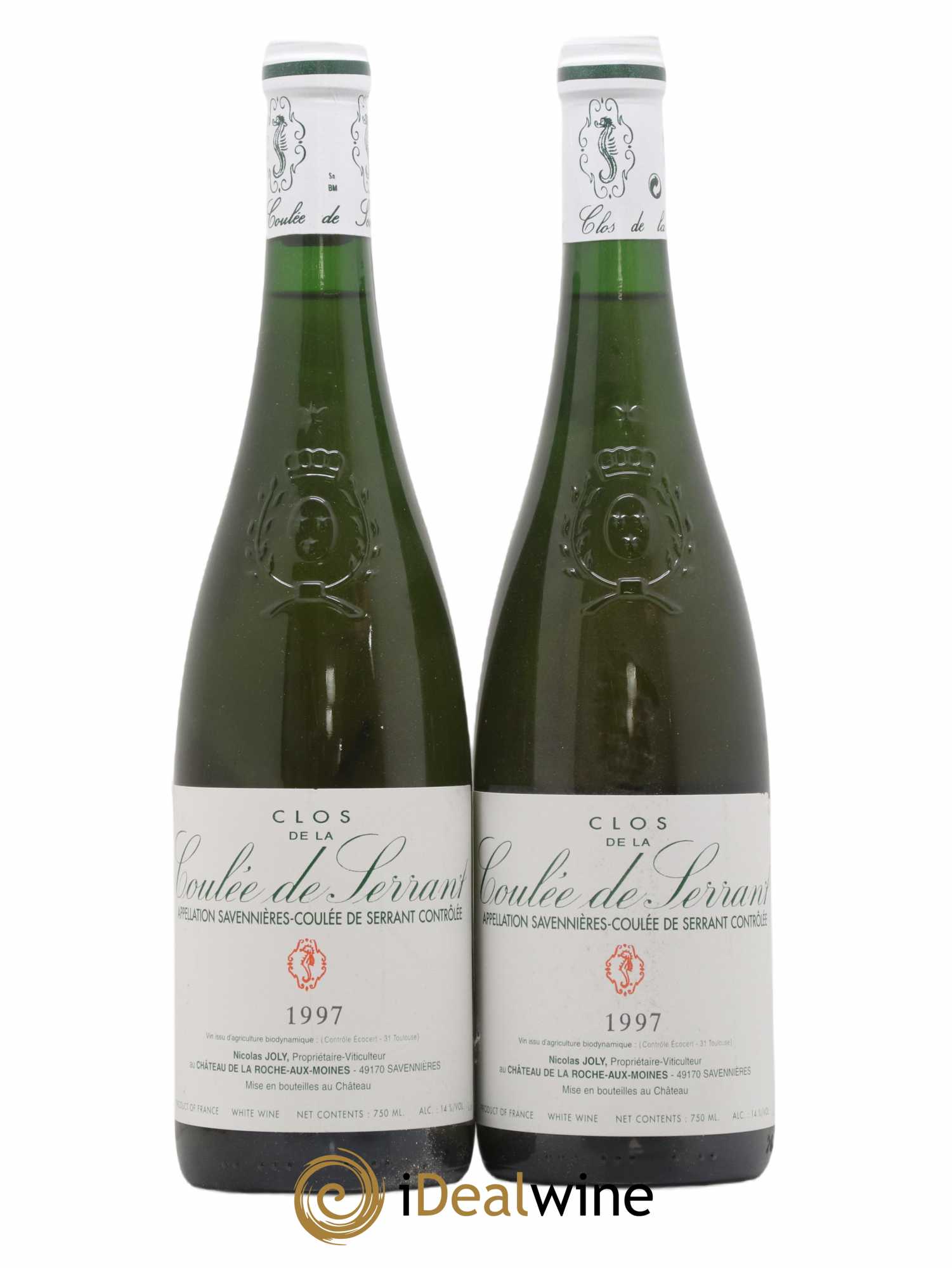 Savennières Clos de la Coulée de Serrant Vignobles de la Coulée de Serrant - Nicolas Joly 1997 - Lot de 2 bouteilles - 0