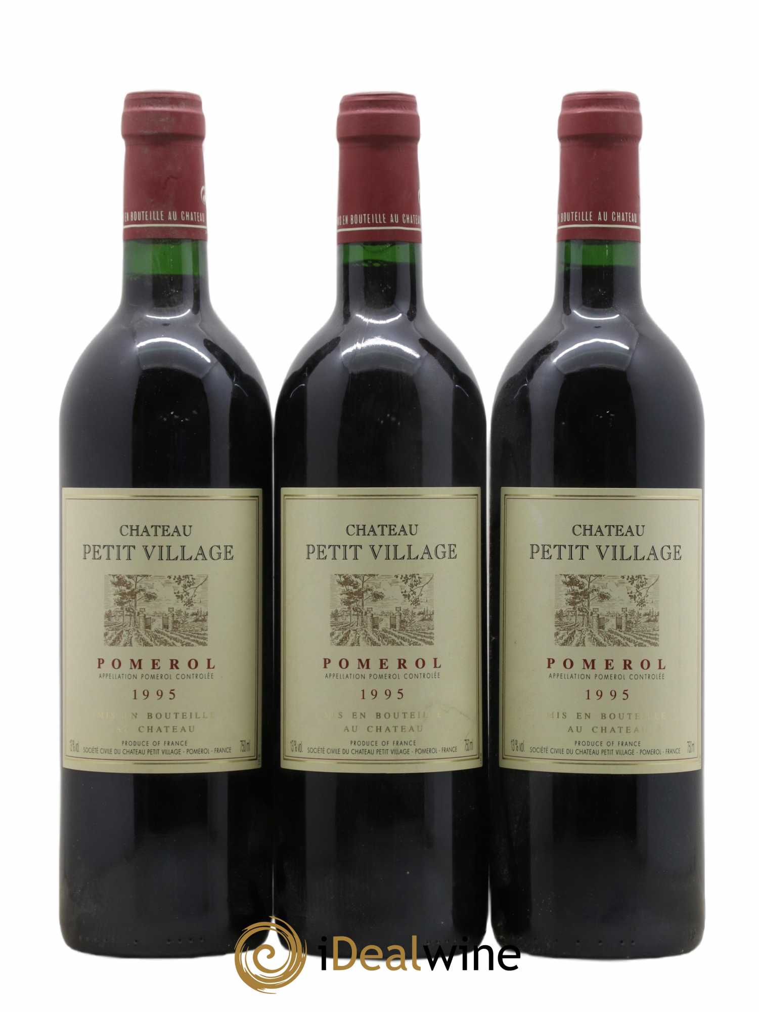 Château Petit Village 1995 - Lot de 3 bouteilles - 0