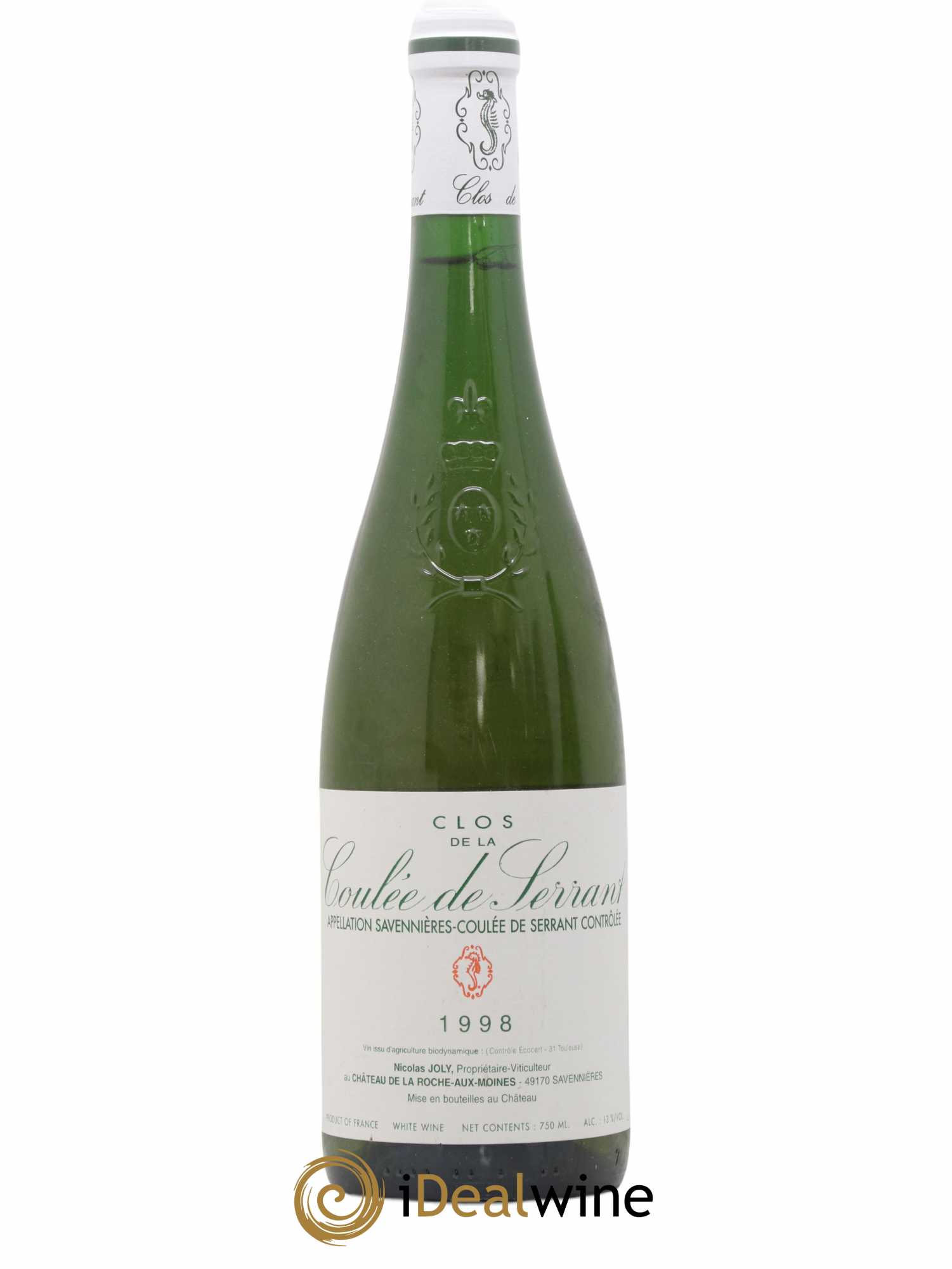 Savennières Clos de la Coulée de Serrant Vignobles de la Coulée de Serrant - Nicolas Joly 1998 - Lot de 1 bouteille - 0
