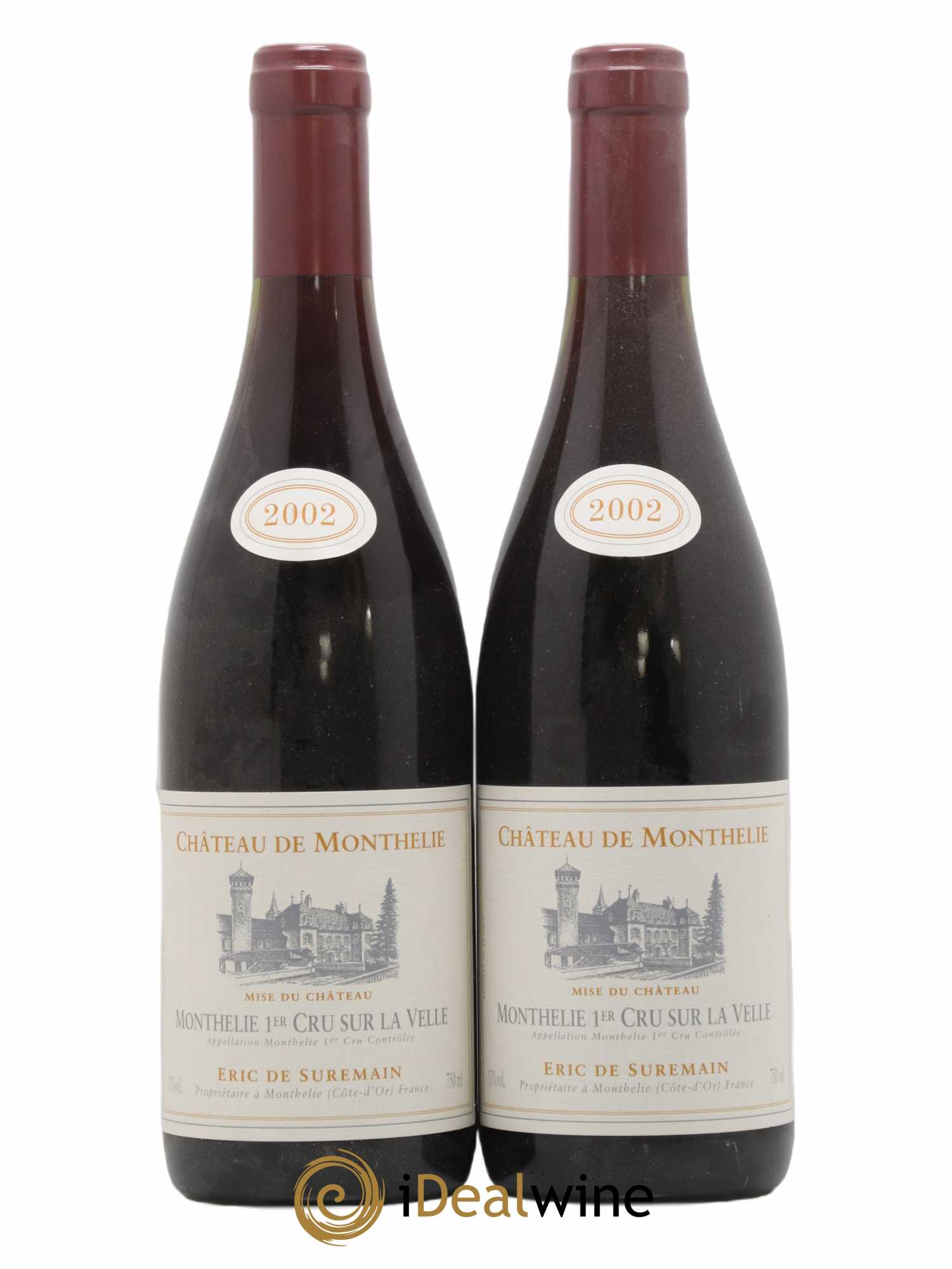 Monthélie 1er Cru Sur La Velle Château De Monthélie De Suremain 2002 - Lot de 2 bouteilles - 0