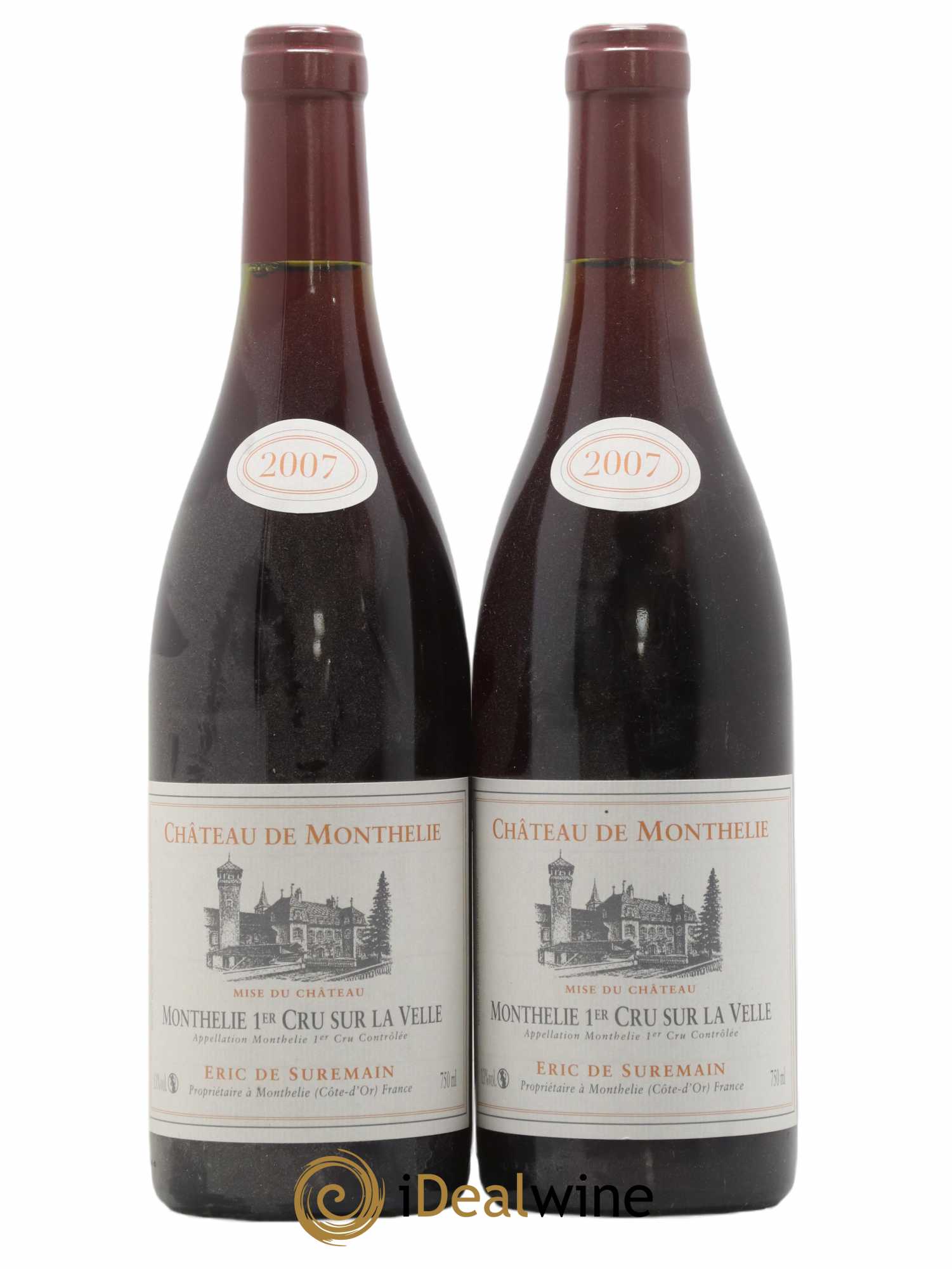 Monthélie 1er Cru Sur La Velle Château De Monthélie De Suremain 2007 - Lot de 2 bouteilles - 0