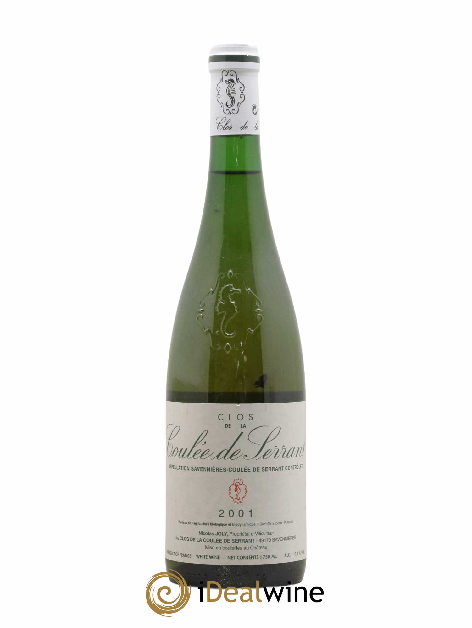 Savennières Clos de la Coulée de Serrant Vignobles de la Coulée de Serrant - Nicolas Joly 2001 - Lot de 1 bouteille - 0