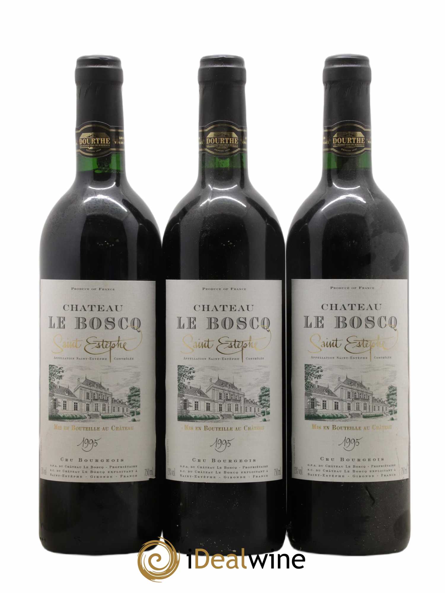 Château le Boscq Cru Bourgeois 1995 - Lot de 3 bouteilles - 0