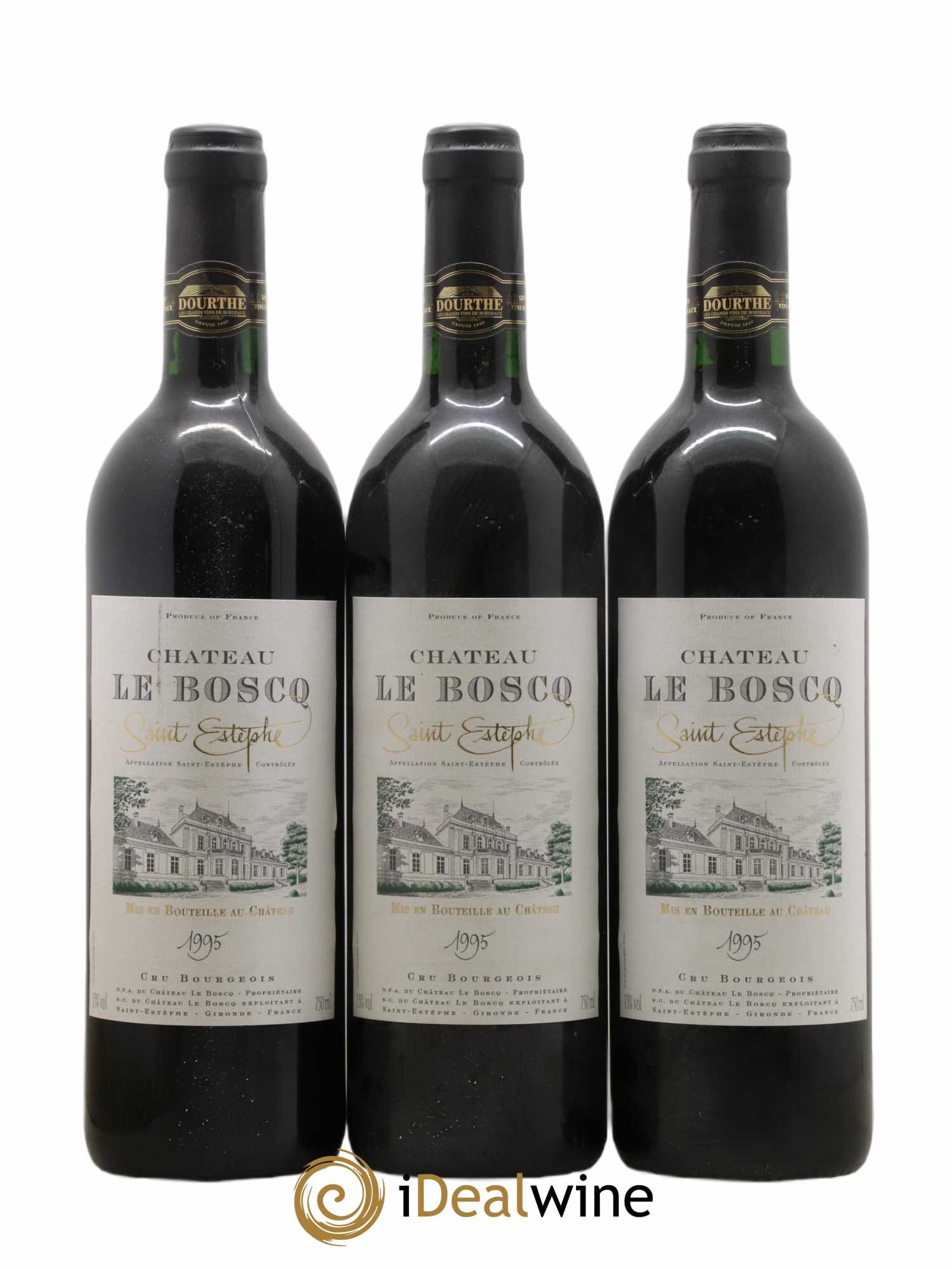 Château le Boscq Cru Bourgeois 1995 - Lot de 3 bouteilles - 0