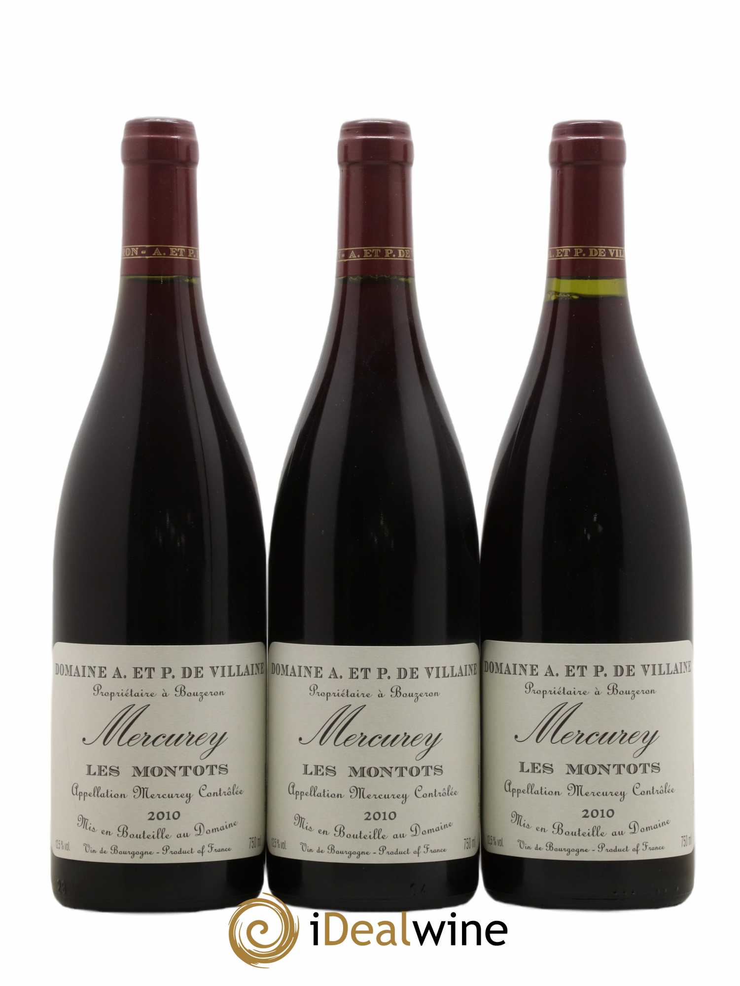 Mercurey Les Montots Domaine de Villaine 2010 - Lot de 3 bouteilles - 0