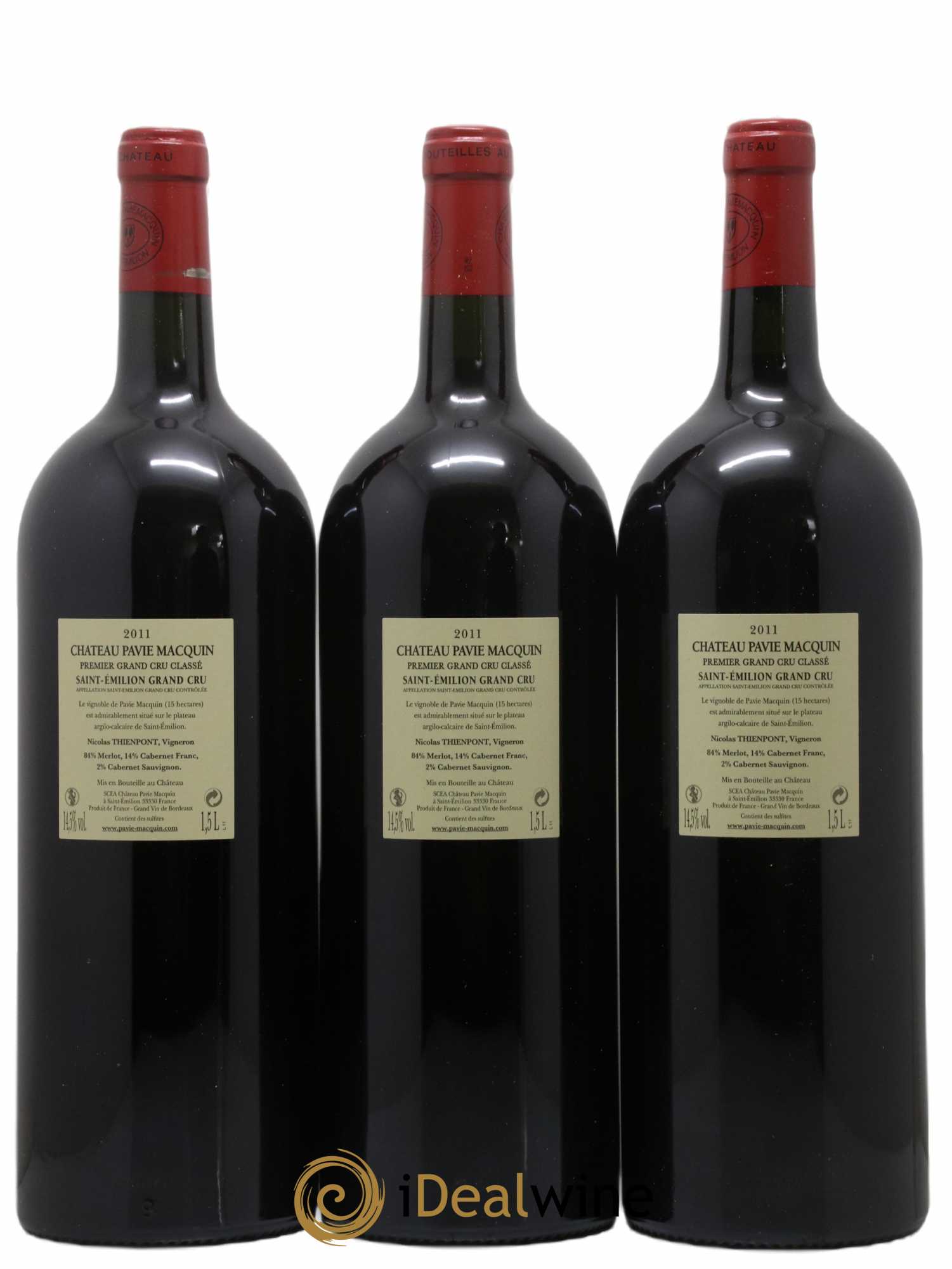 Château Pavie Macquin 1er Grand Cru Classé B 2011 - Lot de 3 magnums - 1
