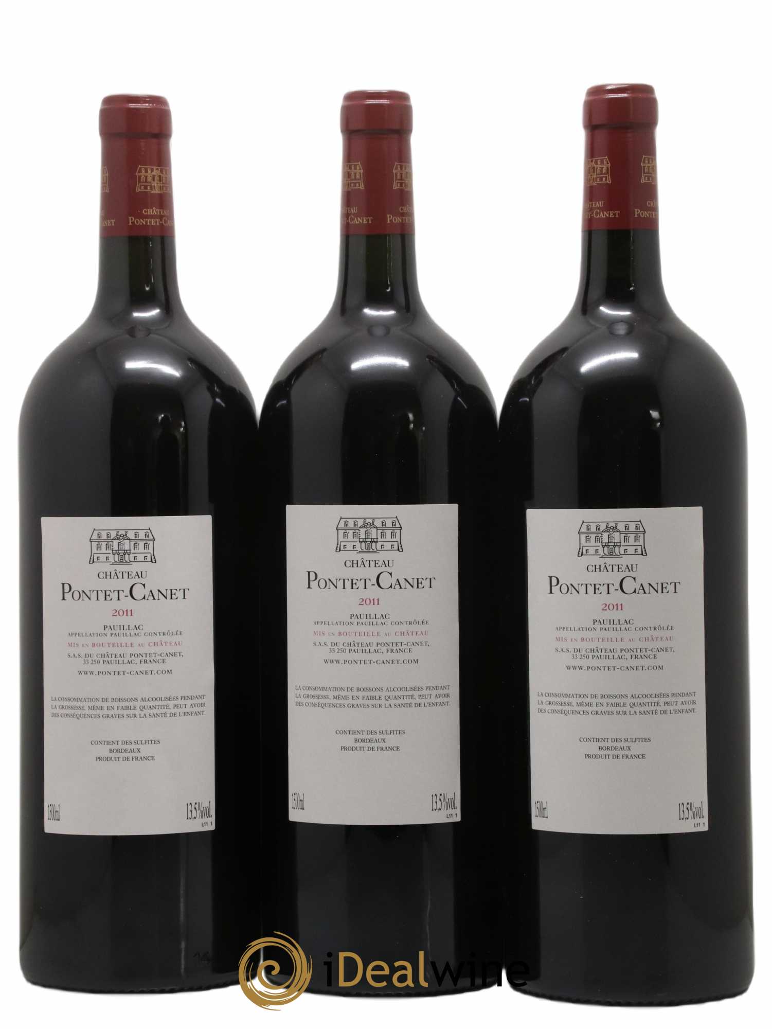 Château Pontet Canet 5ème Grand Cru Classé 2011 - Lot de 3 magnums - 1