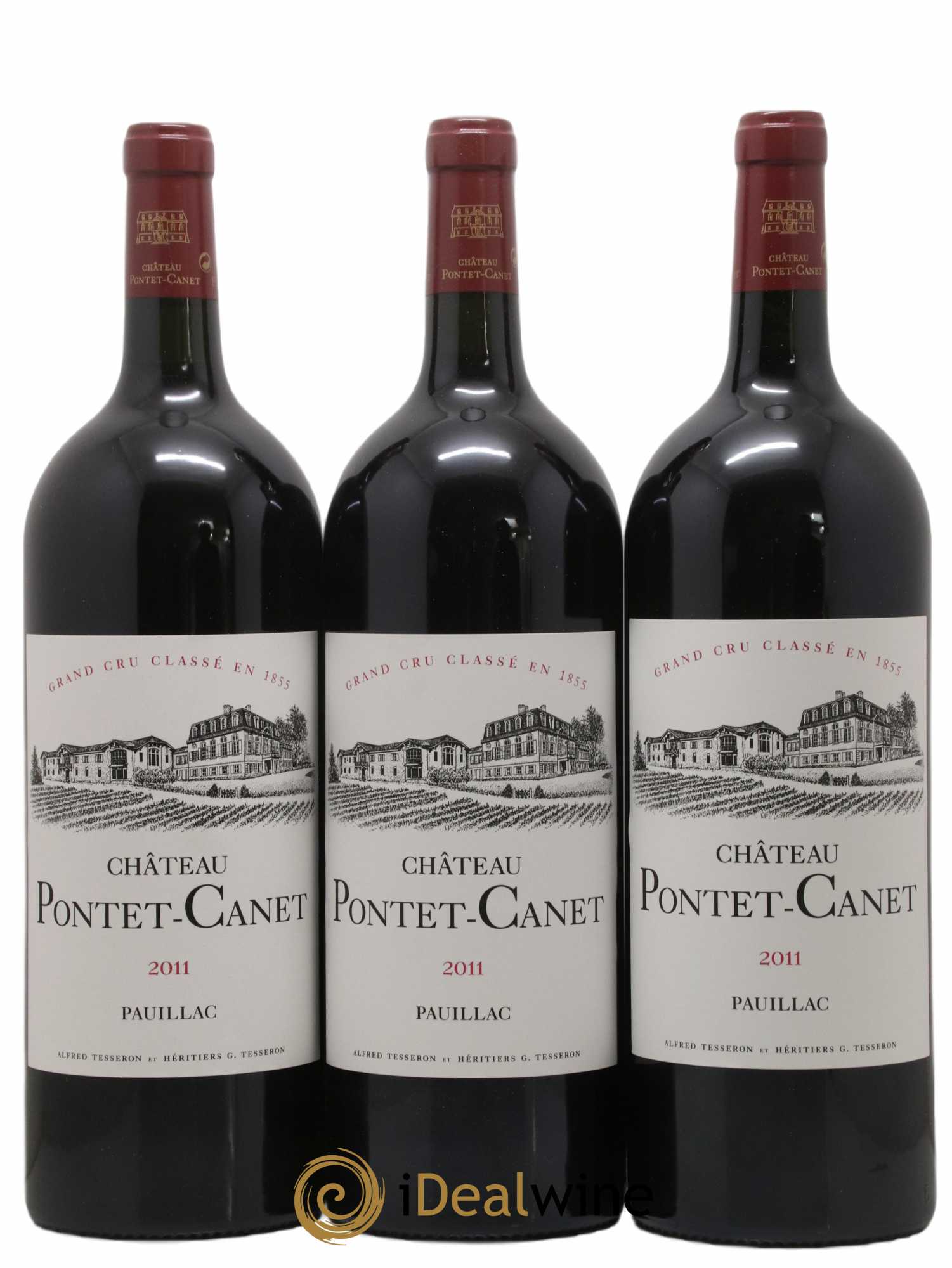 Château Pontet Canet 5ème Grand Cru Classé 2011 - Lot de 3 magnums - 0