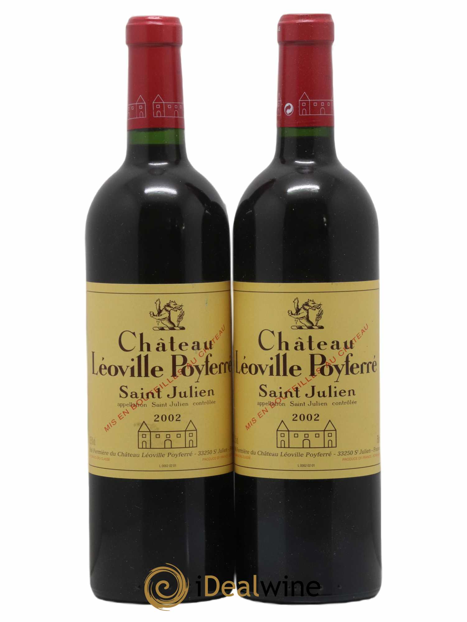 Château Léoville Poyferré 2ème Grand Cru Classé 2002 - Lot de 2 bouteilles - 0