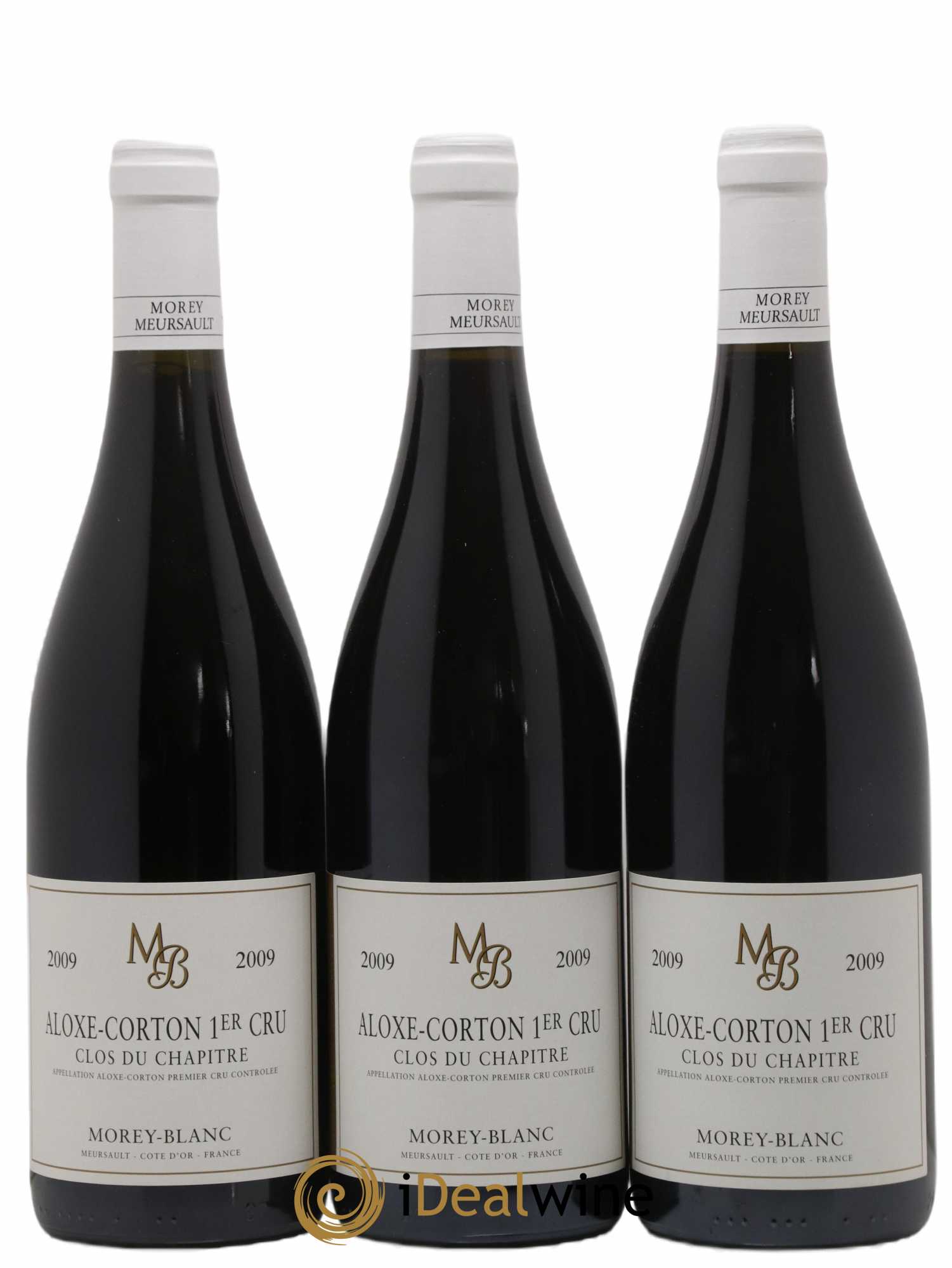 Aloxe-Corton 1er Cru Clos du Chapitre Morey-Blanc 2009 - Lot de 3 bouteilles - 0