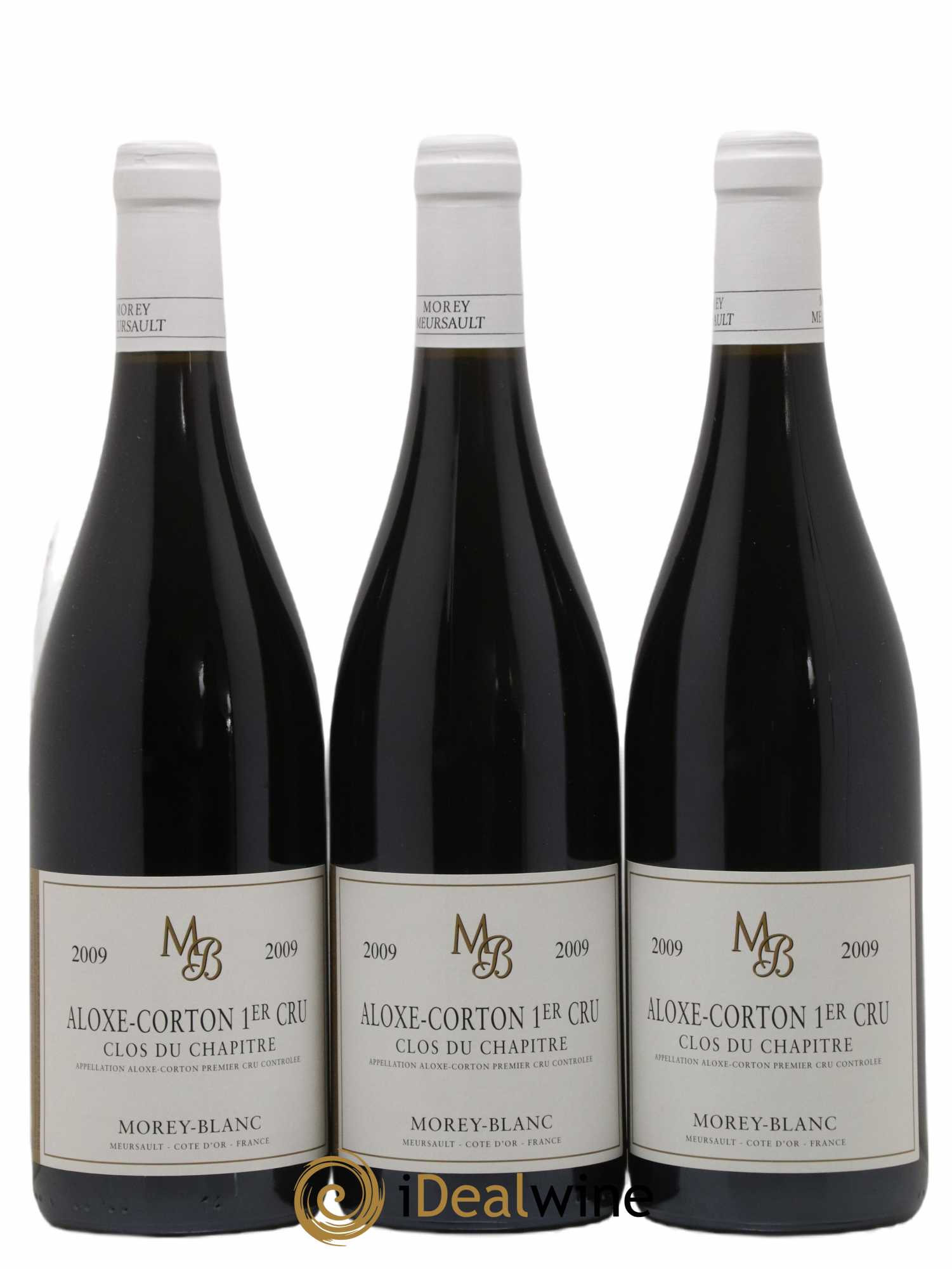 Aloxe-Corton 1er Cru Clos du Chapitre Morey-Blanc 2009 - Lot de 3 bouteilles - 0