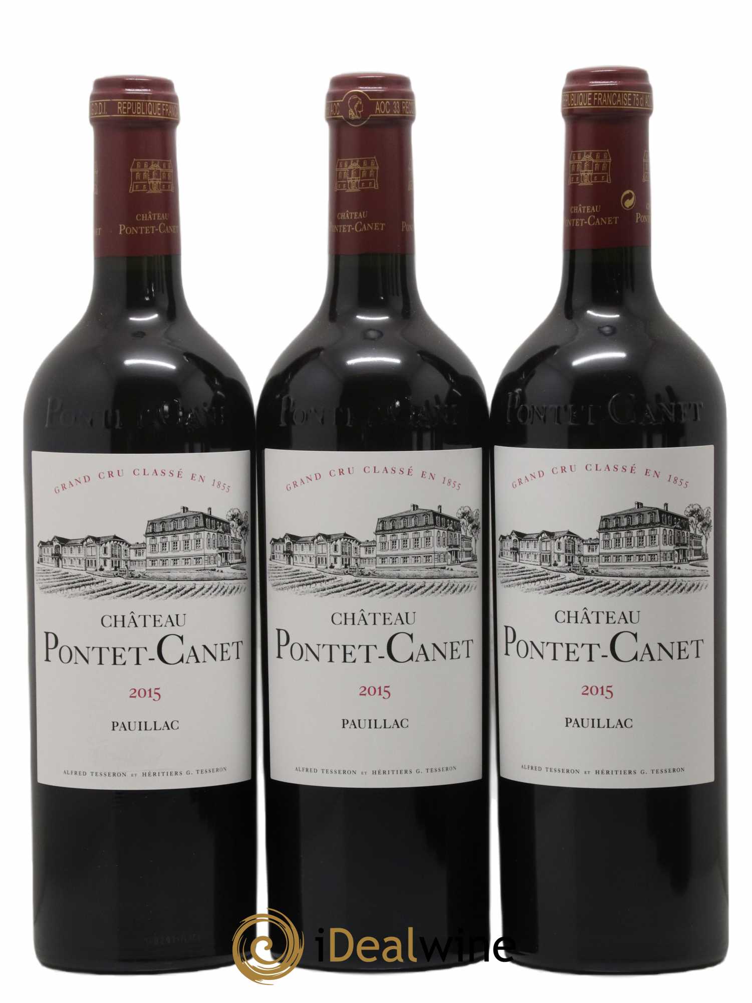 Château Pontet Canet 5ème Grand Cru Classé 2015 - Lot de 6 bouteilles - 1