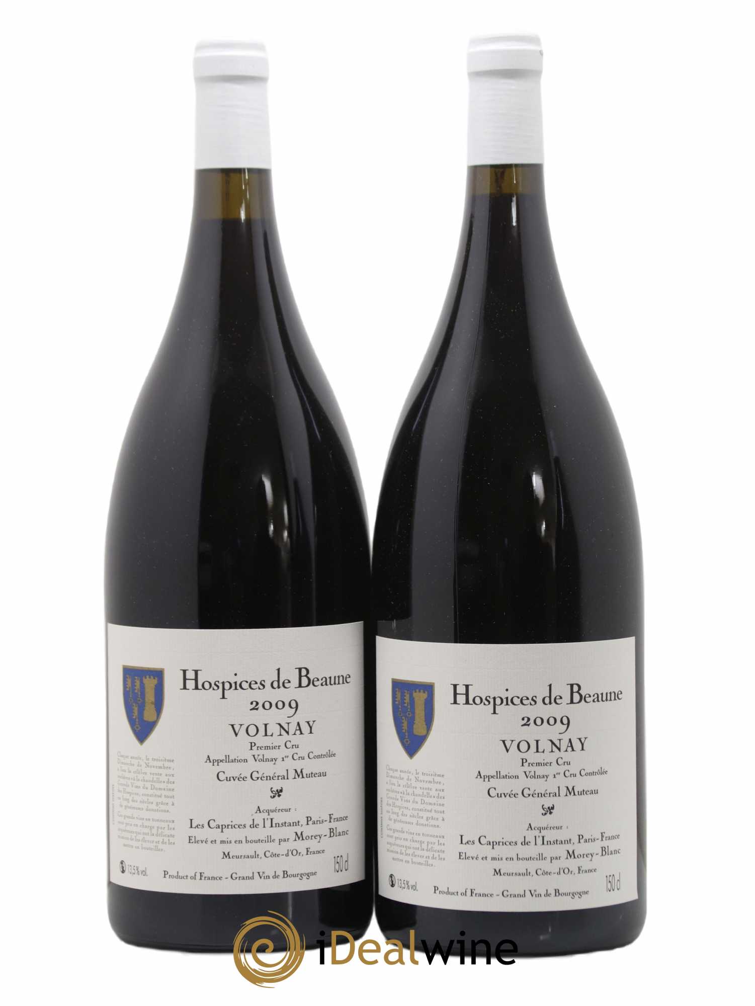 Volnay 1er Cru Cuvée Général Muteau Hospices de Beaune Morey-Blanc 2009 - Lot de 2 magnums - 0
