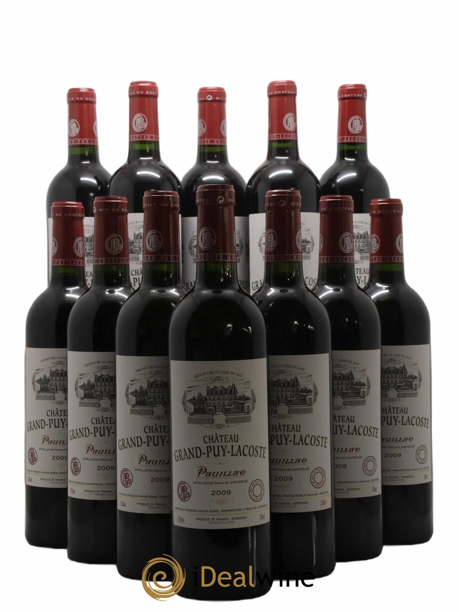Château Grand Puy Lacoste 5ème Grand Cru Classé 2009 - Lot de 12 bouteilles - 0