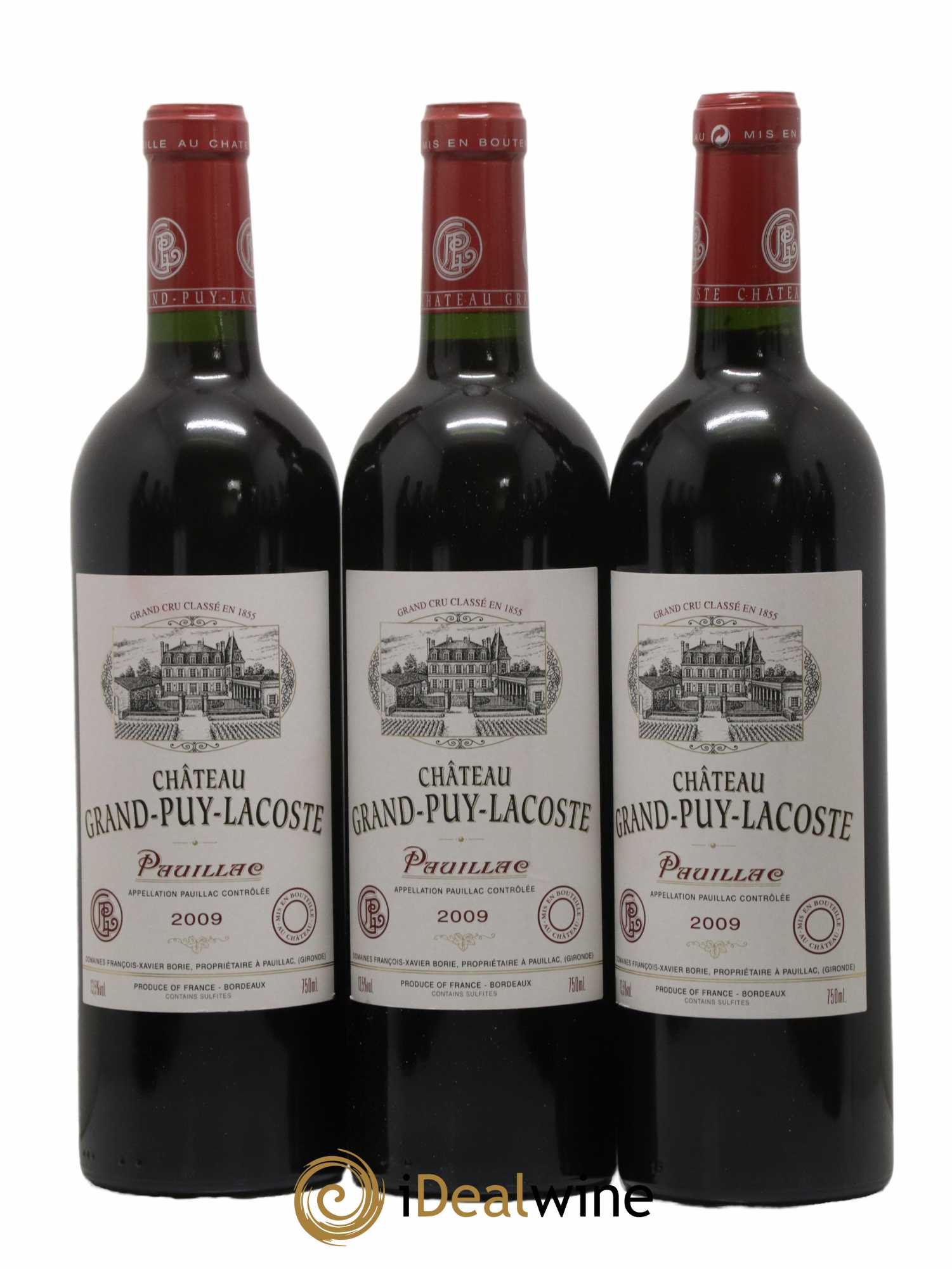 Château Grand Puy Lacoste 5ème Grand Cru Classé 2009 - Lot de 12 bouteilles - 1