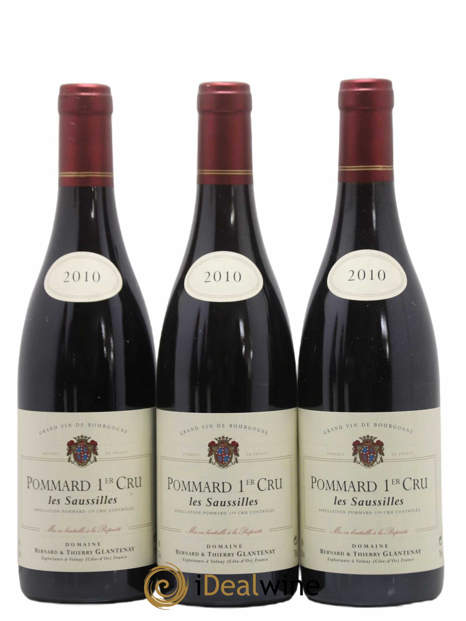 Pommard 1er Cru Les Saussilles Bernard et Thierry Glantenay (Domaine) 2010 - Lot de 3 bouteilles - 0