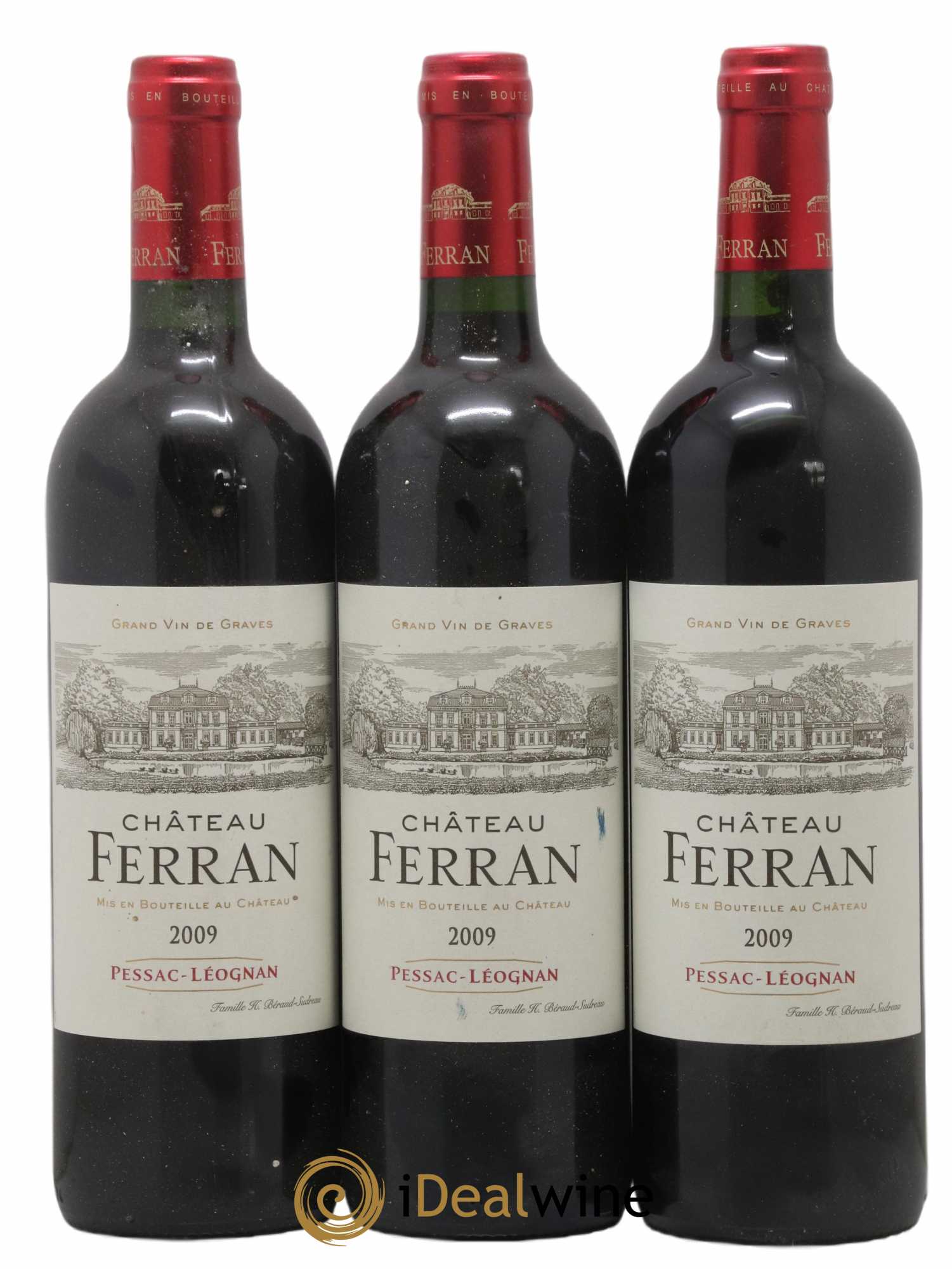Pessac-Léognan Chateau Ferran 2009 - Lot de 3 bouteilles - 0