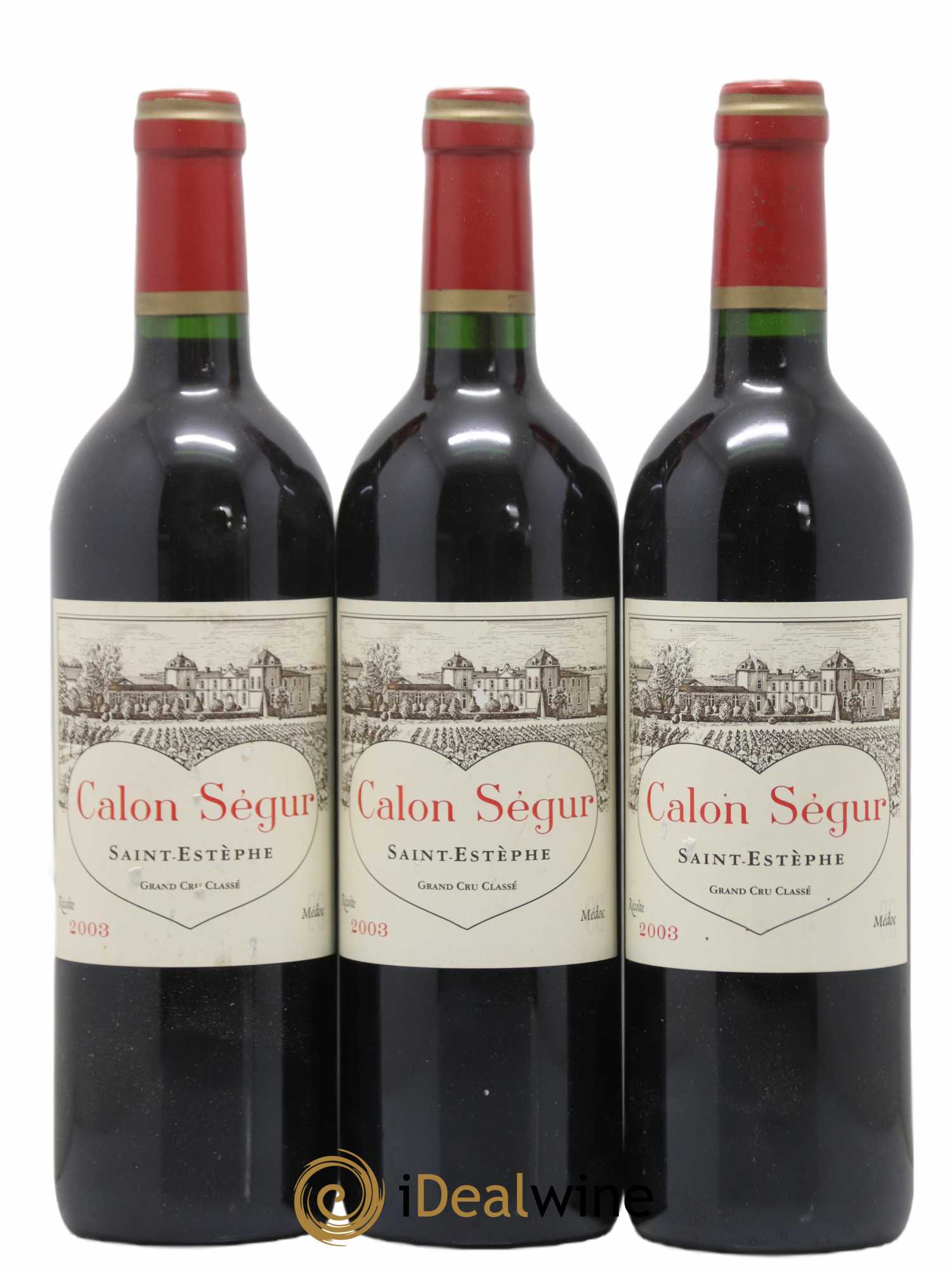 Château Calon Ségur 3ème Grand Cru Classé 2003 - Lot de 3 bouteilles - 0