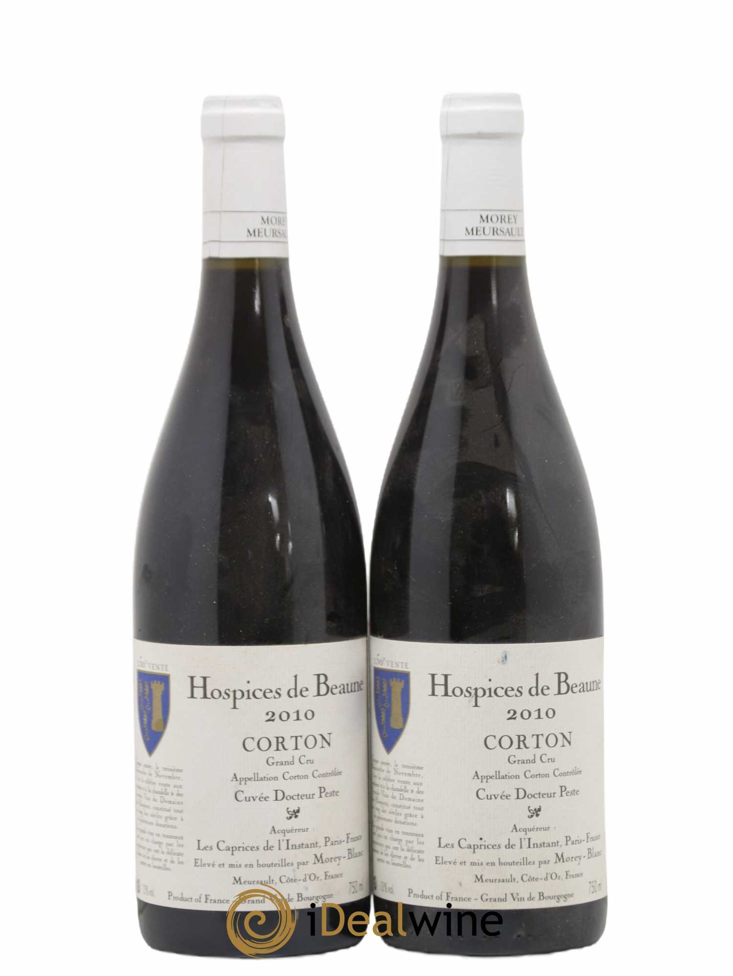 Corton Grand Cru Cuvee Du Docteur Peste Hospices De Beaune Morey-Blanc 2010 - Lot de 2 bouteilles - 0