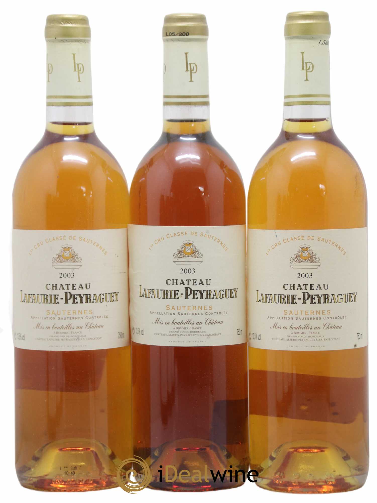 Château Lafaurie-Peyraguey 1er Grand Cru Classé 2003 - Lotto di 3 bottiglie - 0