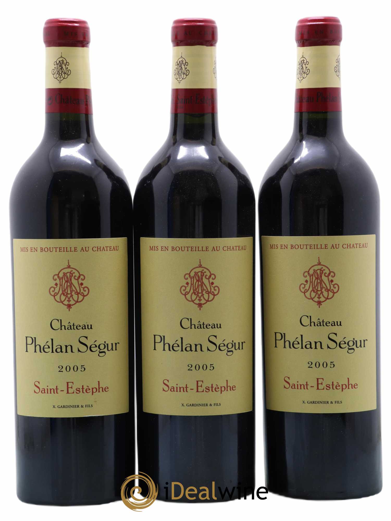Château Phélan Ségur 2005 - Lot de 3 bouteilles - 0