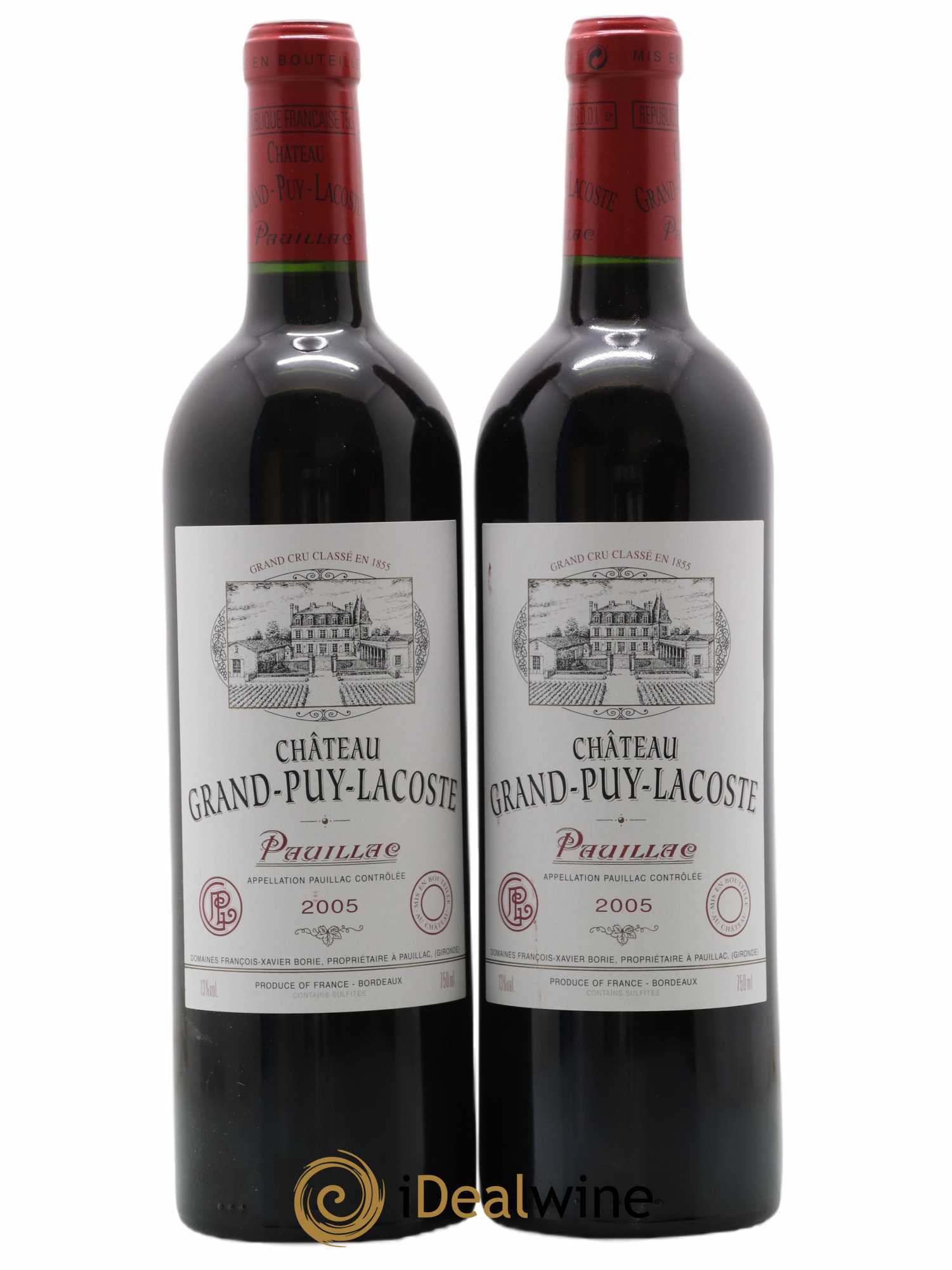 Château Grand Puy Lacoste 5ème Grand Cru Classé 2005 - Lot de 2 bouteilles - 0
