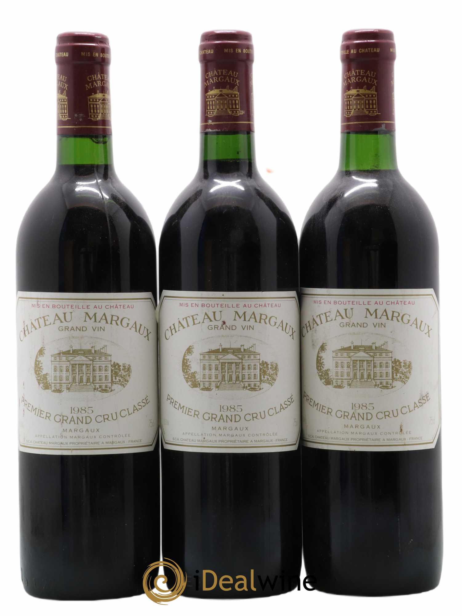 Château Margaux 1er Grand Cru Classé 1985 - Lot de 3 bouteilles - 0