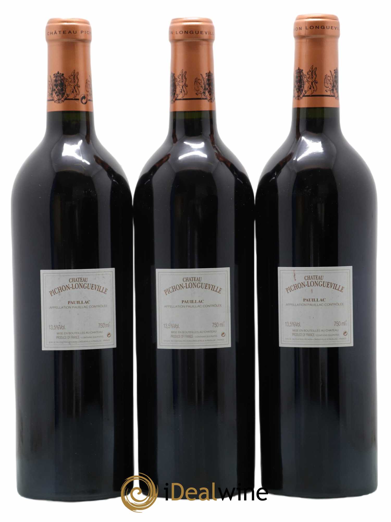 Pichon Longueville Baron 2ème Grand Cru Classé 2005 - Lot of 3 bottles - 1