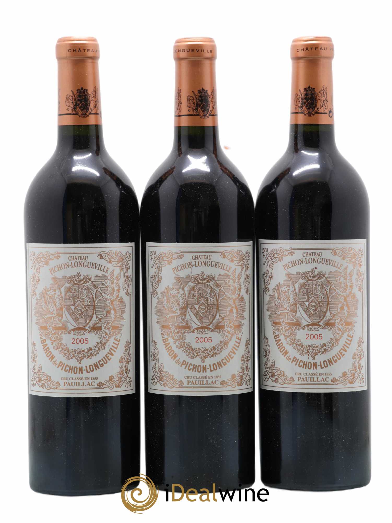 Pichon Longueville Baron 2ème Grand Cru Classé 2005 - Lot of 3 bottles - 0