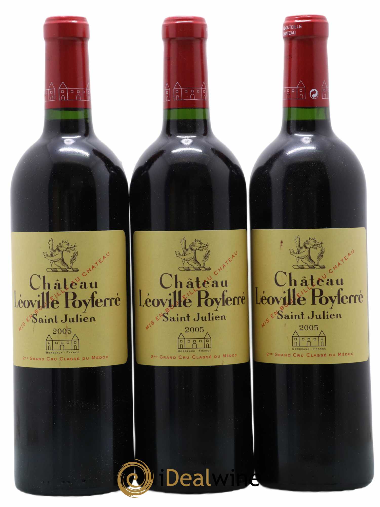 Château Léoville Poyferré 2ème Grand Cru Classé 2005 - Lot de 3 bouteilles - 0