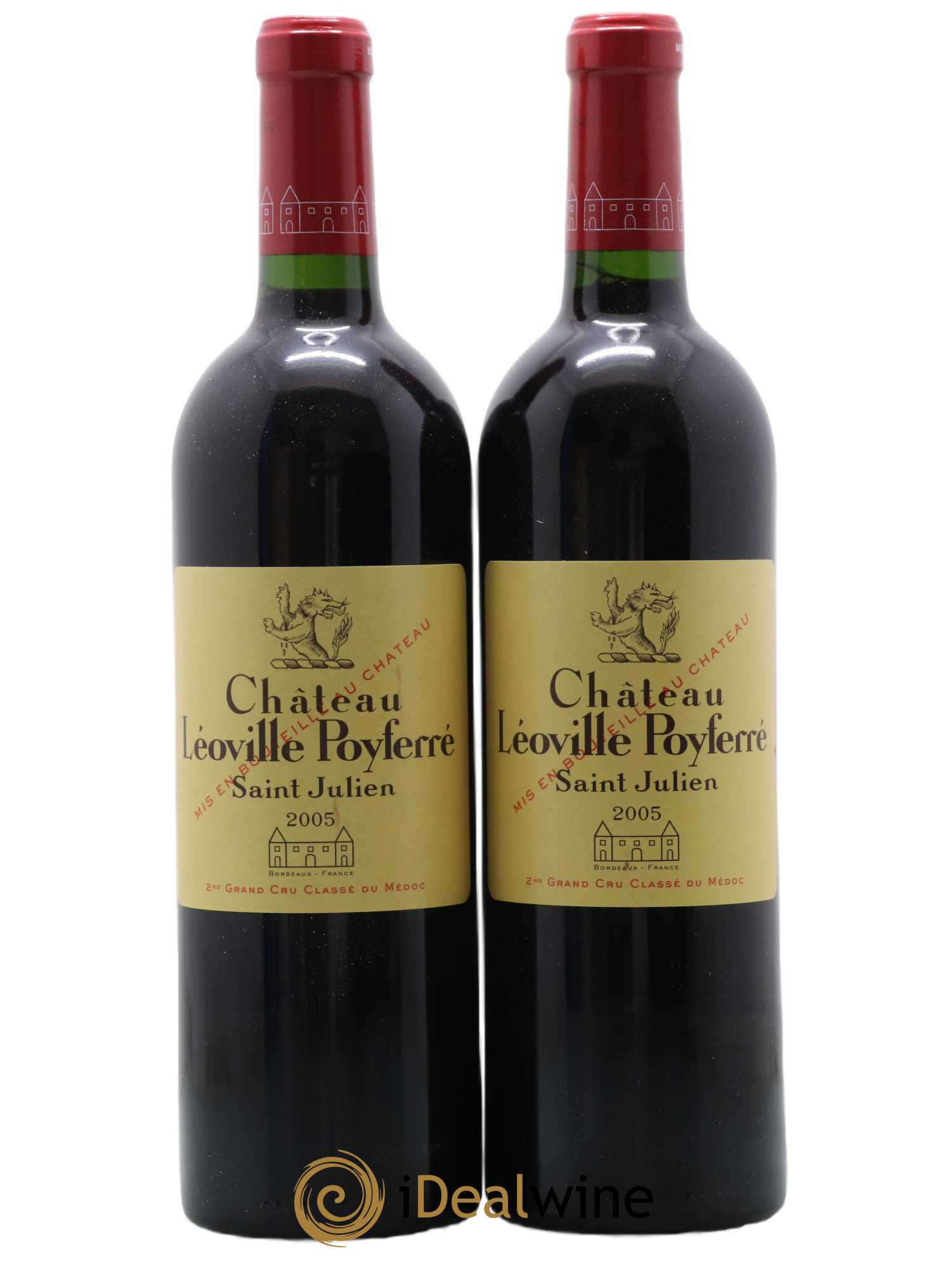 Château Léoville Poyferré 2ème Grand Cru Classé 2005 - Lot de 2 bouteilles - 0