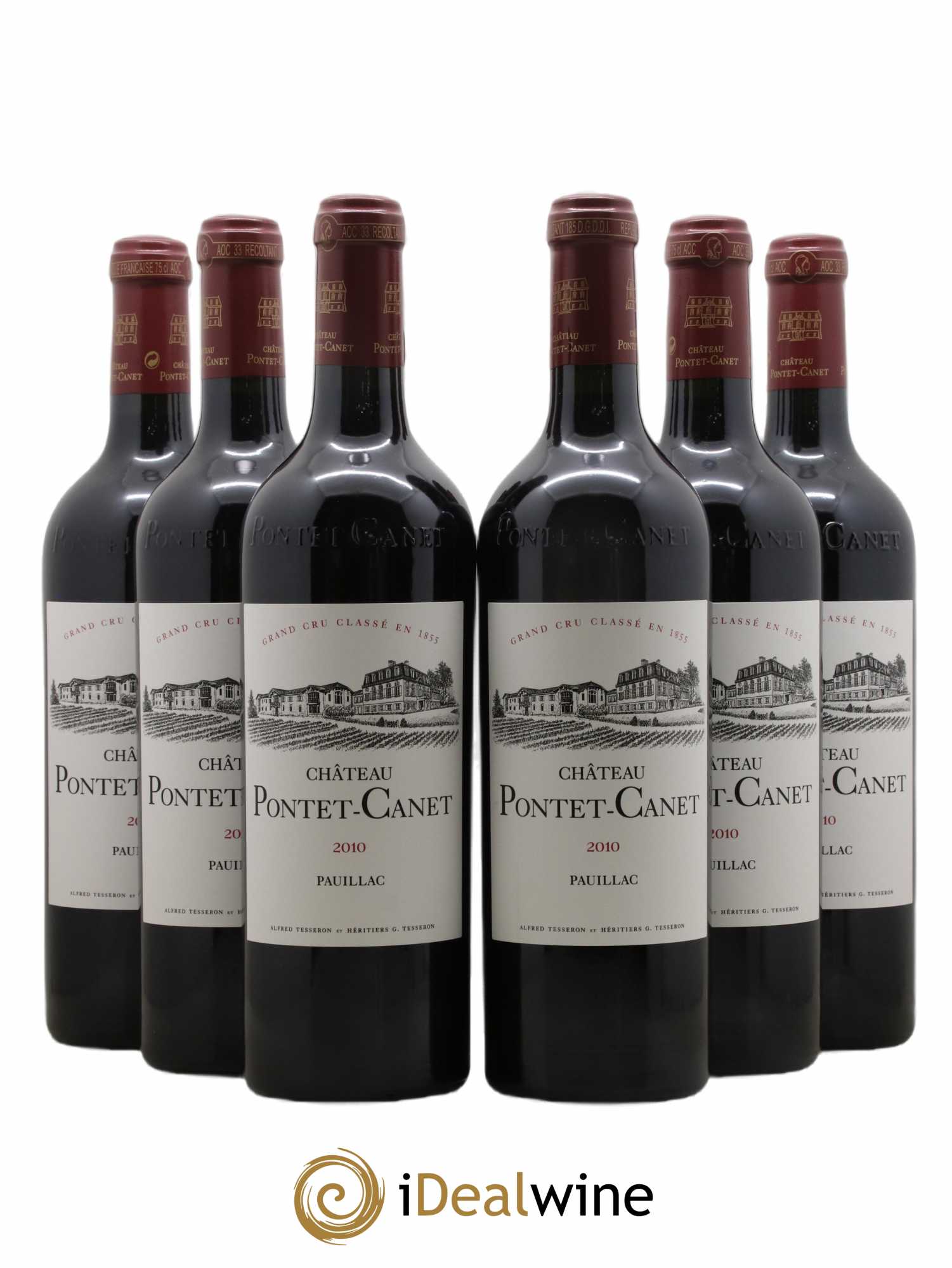 Château Pontet Canet 5ème Grand Cru Classé 2010 - Lot de 6 bouteilles - 0