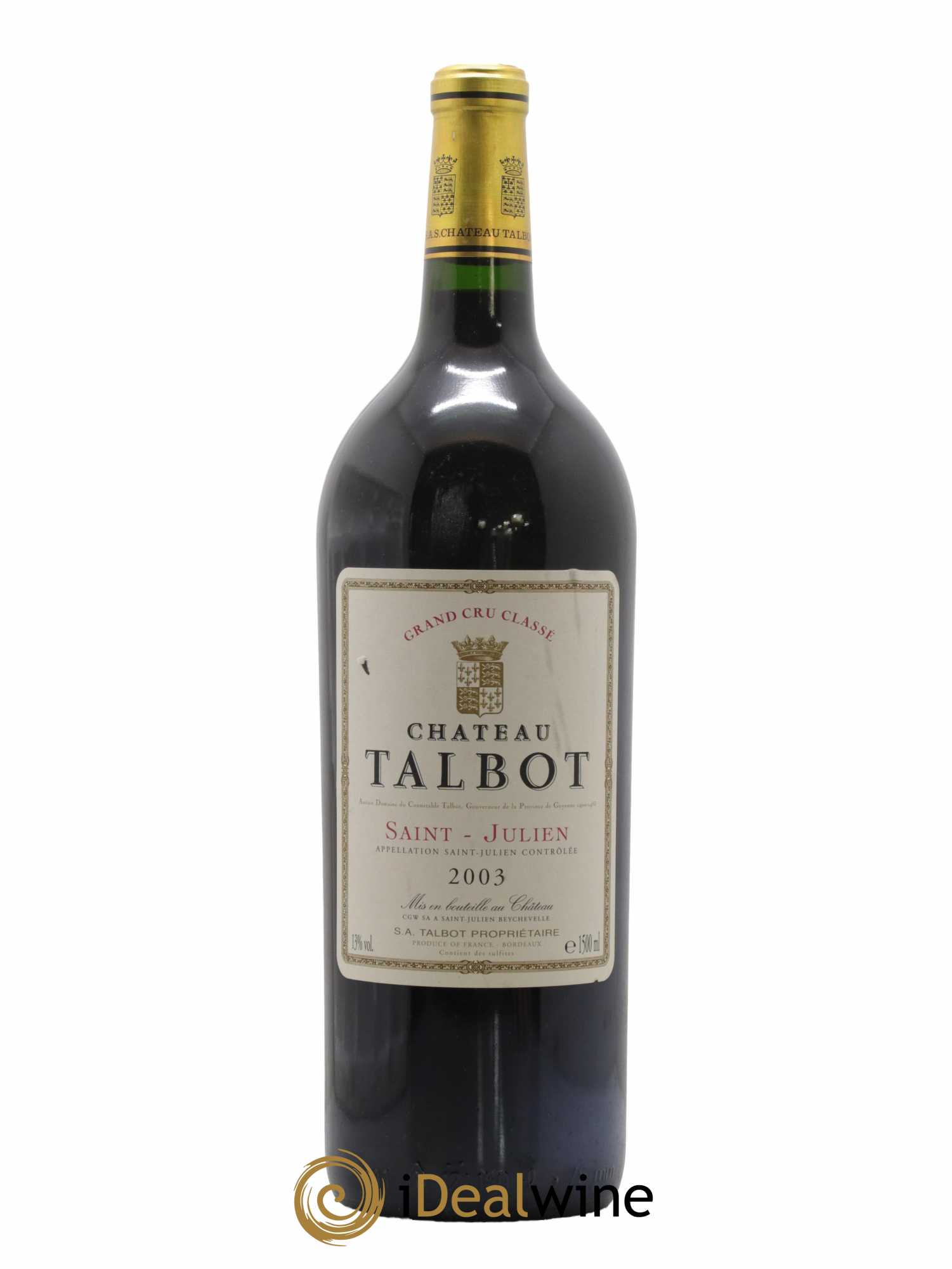 Château Talbot 4ème Grand Cru Classé 2003 - Lot de 1 magnum - 0