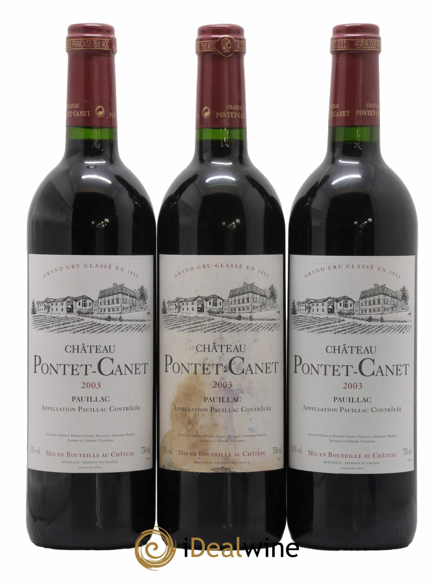 Château Pontet Canet 5ème Grand Cru Classé 2003 - Lot de 6 bouteilles - 2