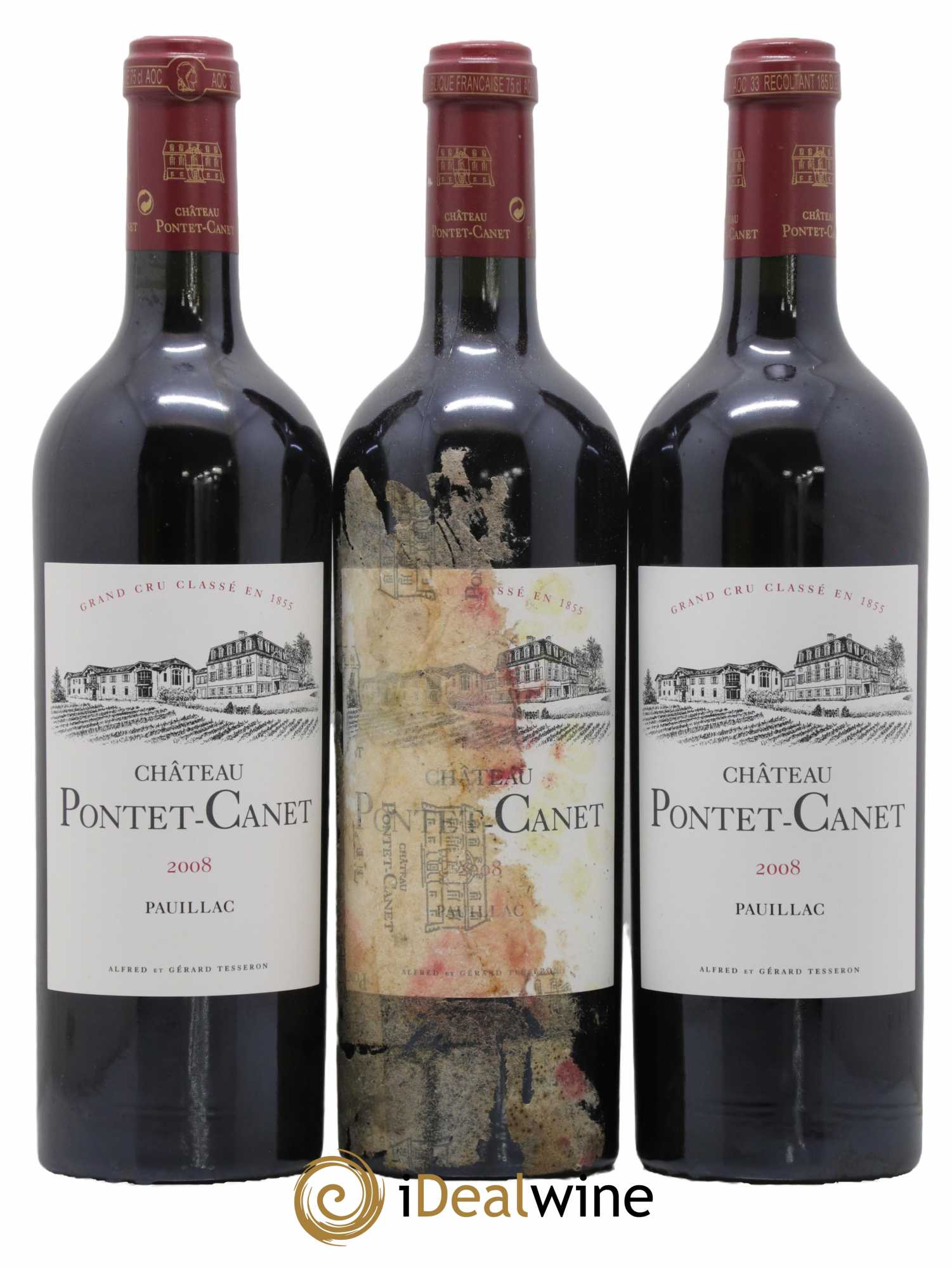 Château Pontet Canet 5ème Grand Cru Classé 2008 - Lot de 6 bouteilles - 1
