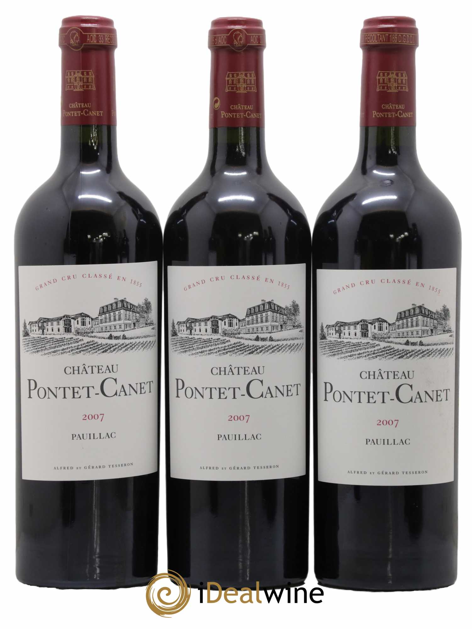 Château Pontet Canet 5ème Grand Cru Classé 2007 - Lot de 6 bouteilles - 1