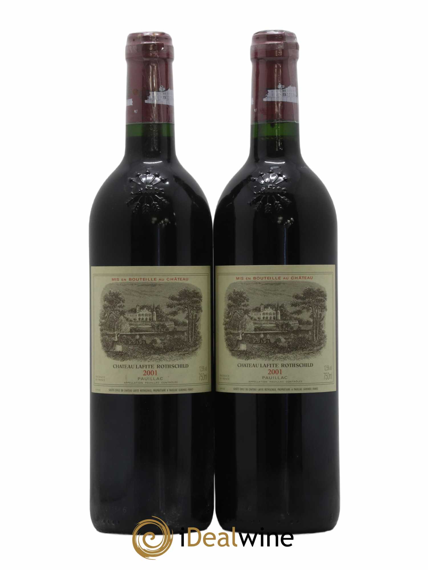 Château Lafite Rothschild 1er Grand Cru Classé 2001 - Lot de 2 bouteilles - 0