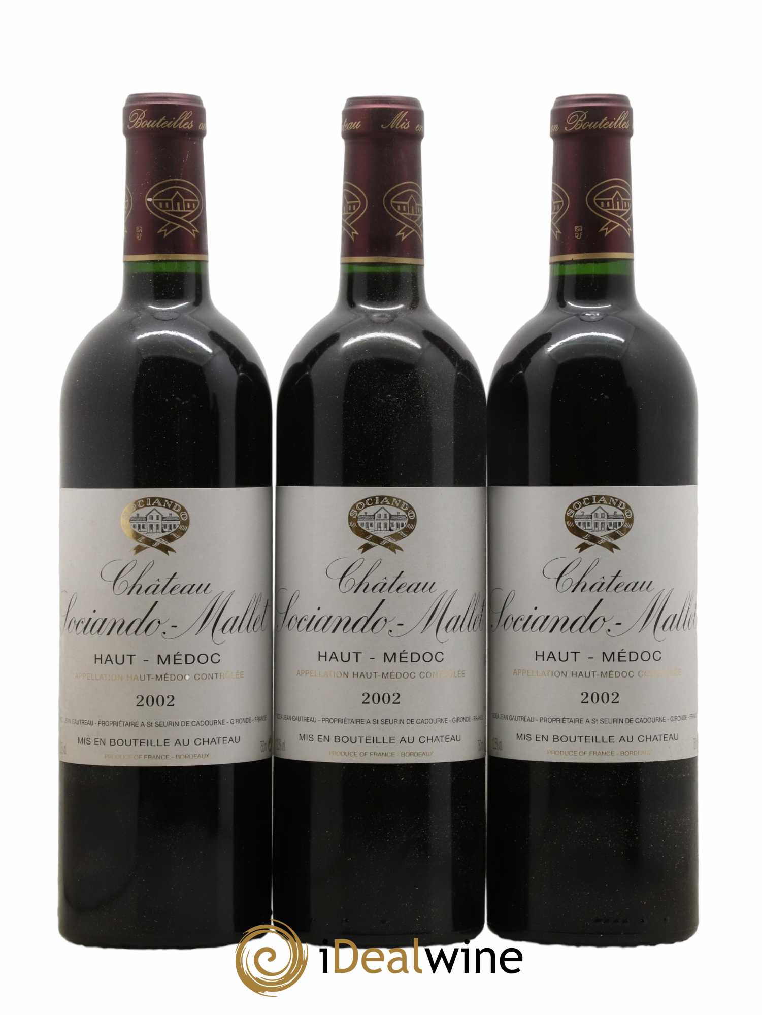 Château Sociando Mallet 2002 - Lot of 6 bottles - 1
