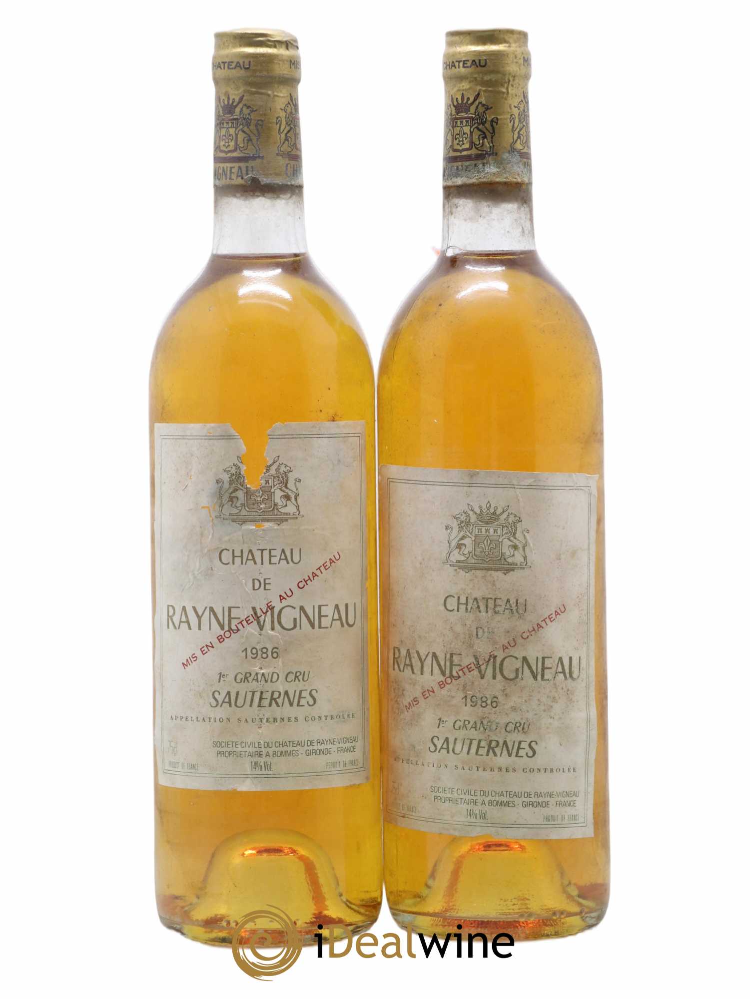 Château de Rayne Vigneau 1er Grand Cru Classé 1986 - Lotto di 2 bottiglie - 0