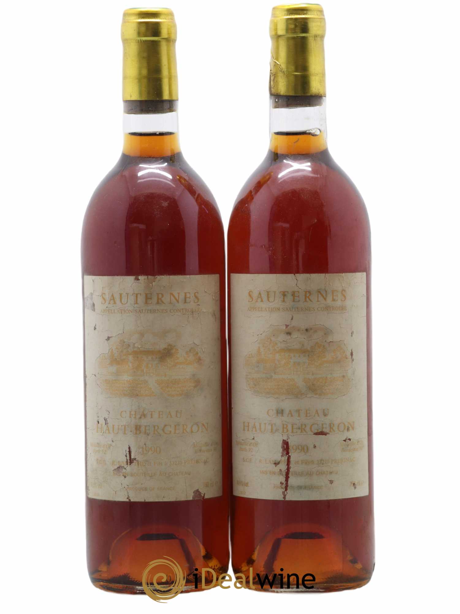 Château Haut-Bergeron 1990 - Lotto di 2 bottiglie - 0